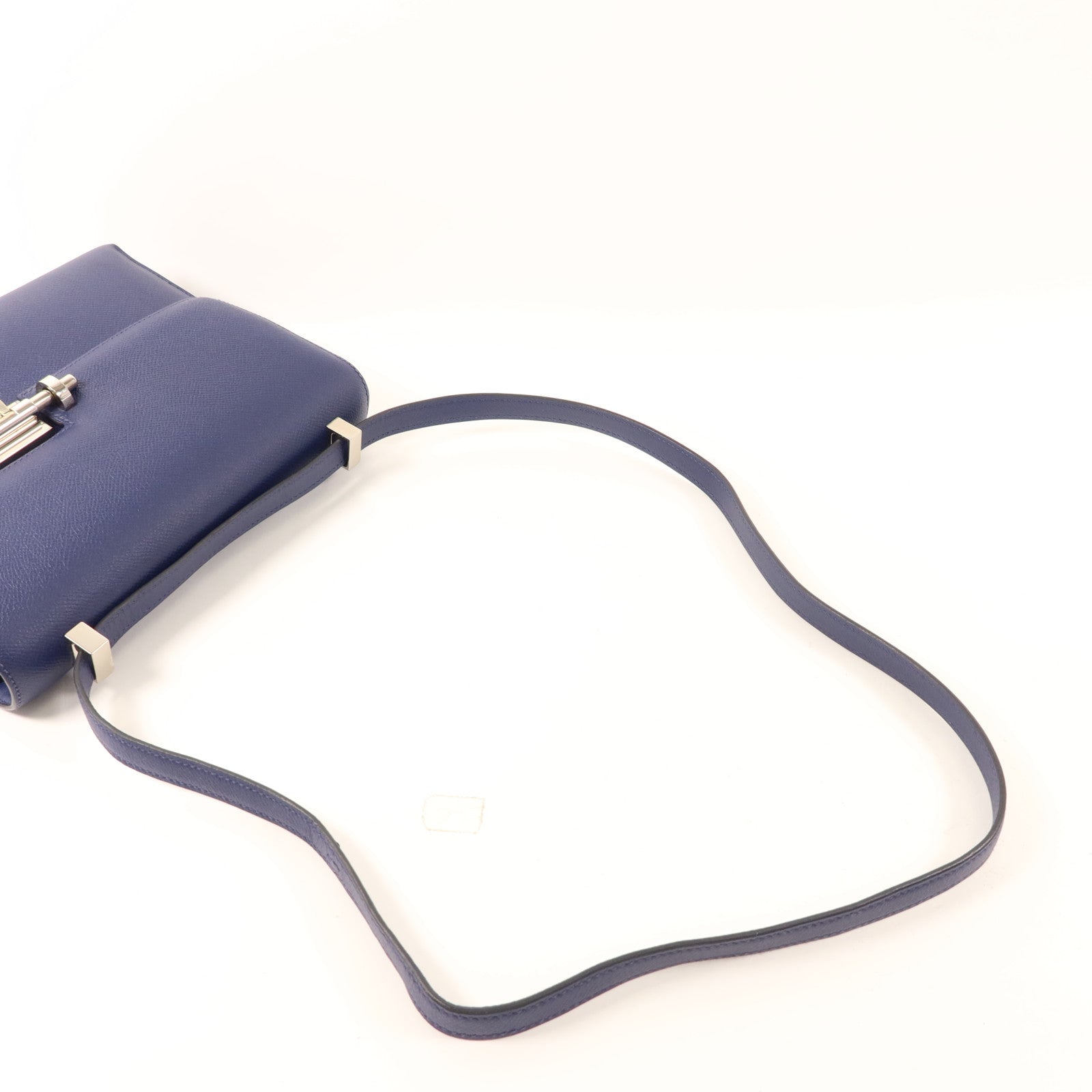 HERMES 【激減優惠】Epsom皮革Verrou 23銀扣肩背袋Bleu Saphir
