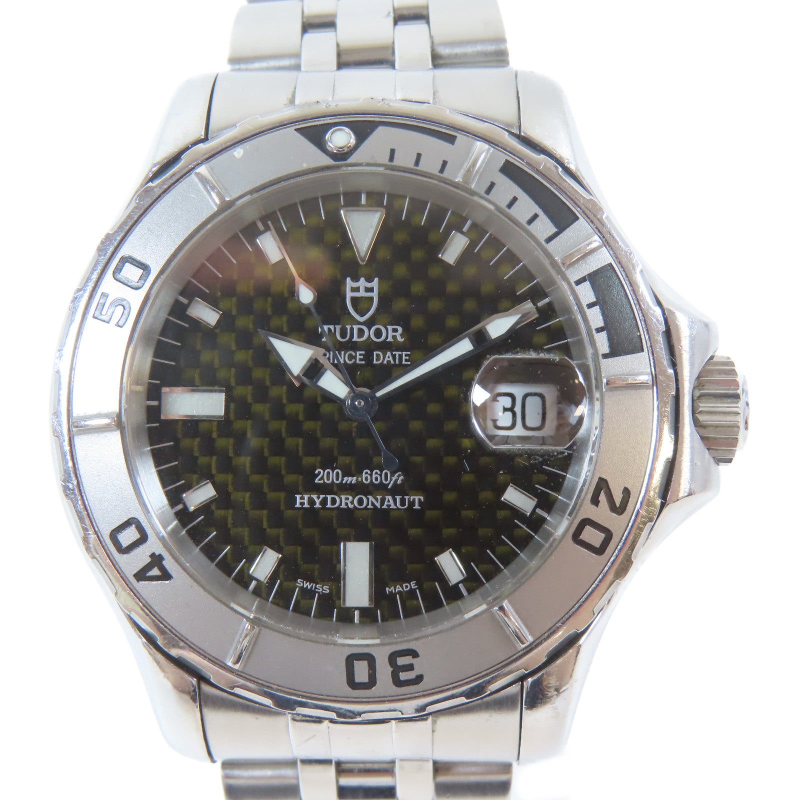 TUDOR Prince Date Hydronau不鏽鋼手錶自動機芯黑色#17.75cm