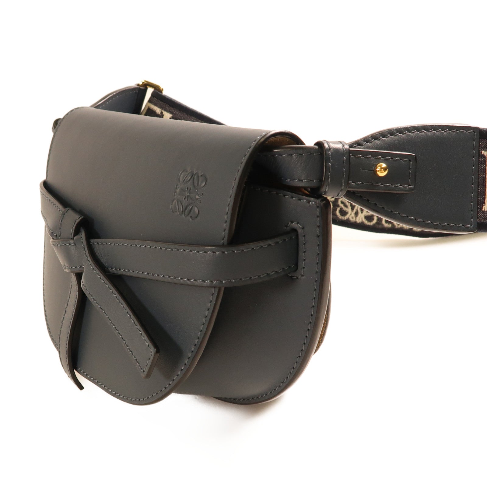 LOEWE 牛皮皮革Mini Gate金扣肩背袋