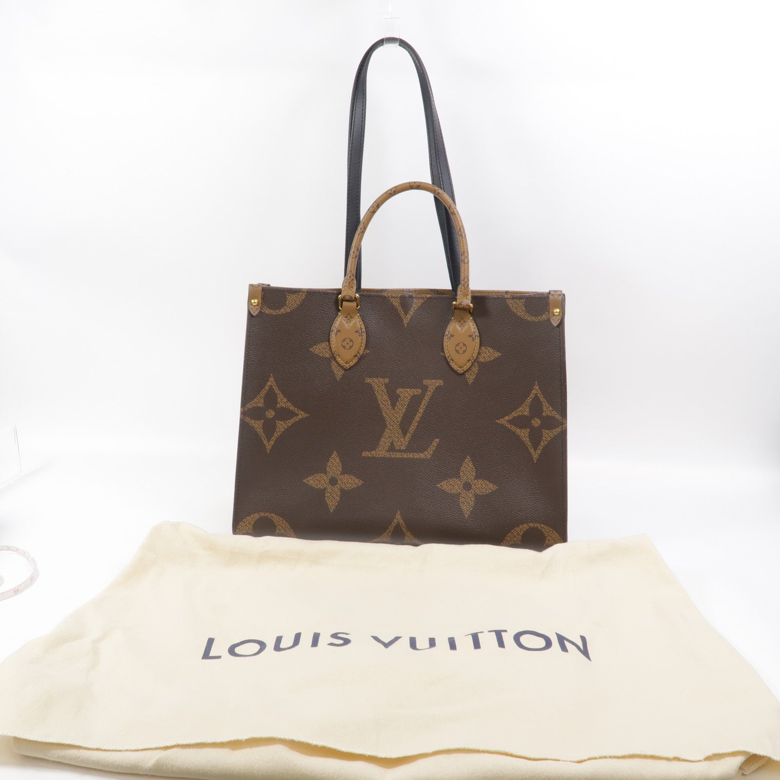 LOUIS VUITTON Monogram Giant On The Go MM金扣手挽肩背兩用袋