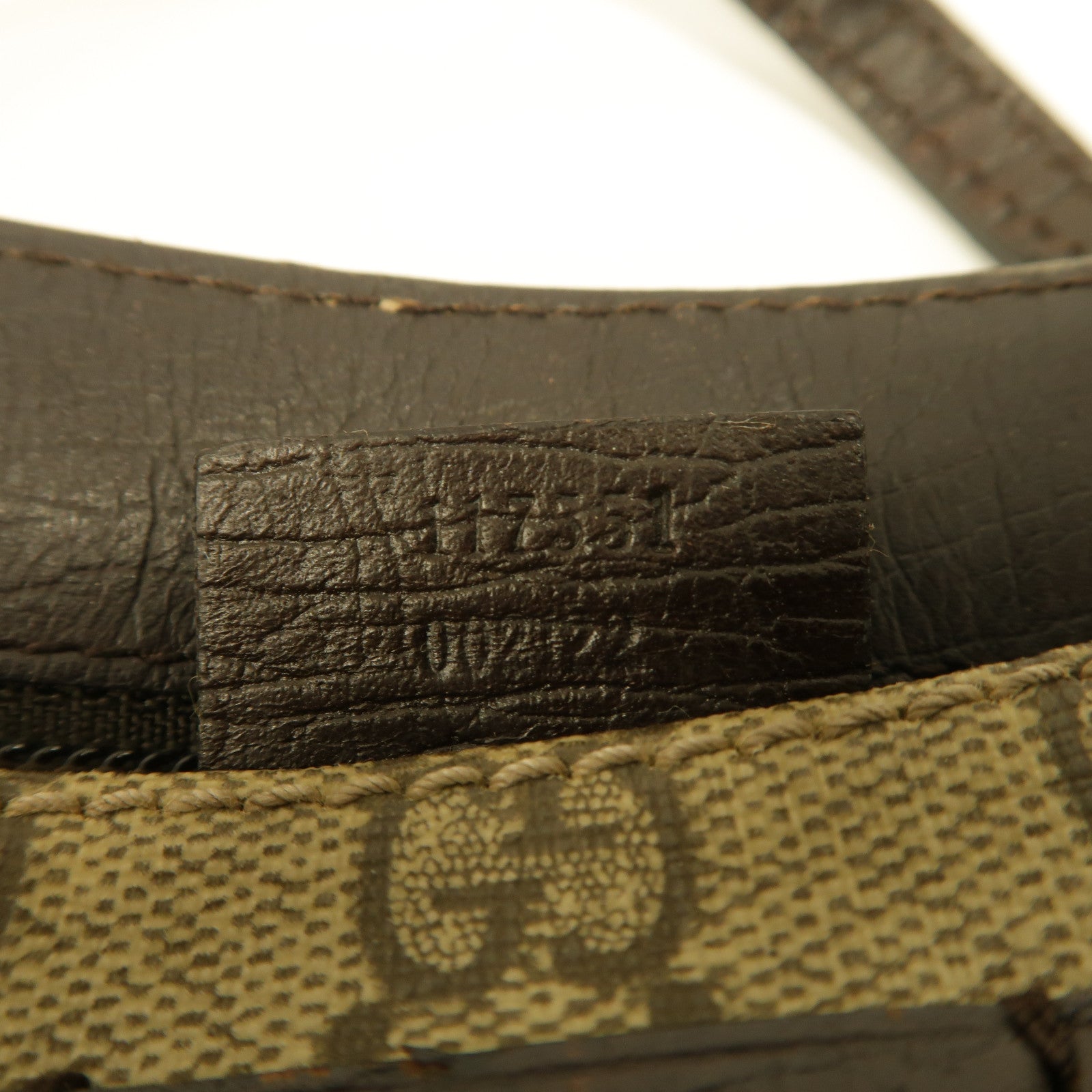 GUCCI 塗層帆布Tote Bag銀扣手挽袋啡色