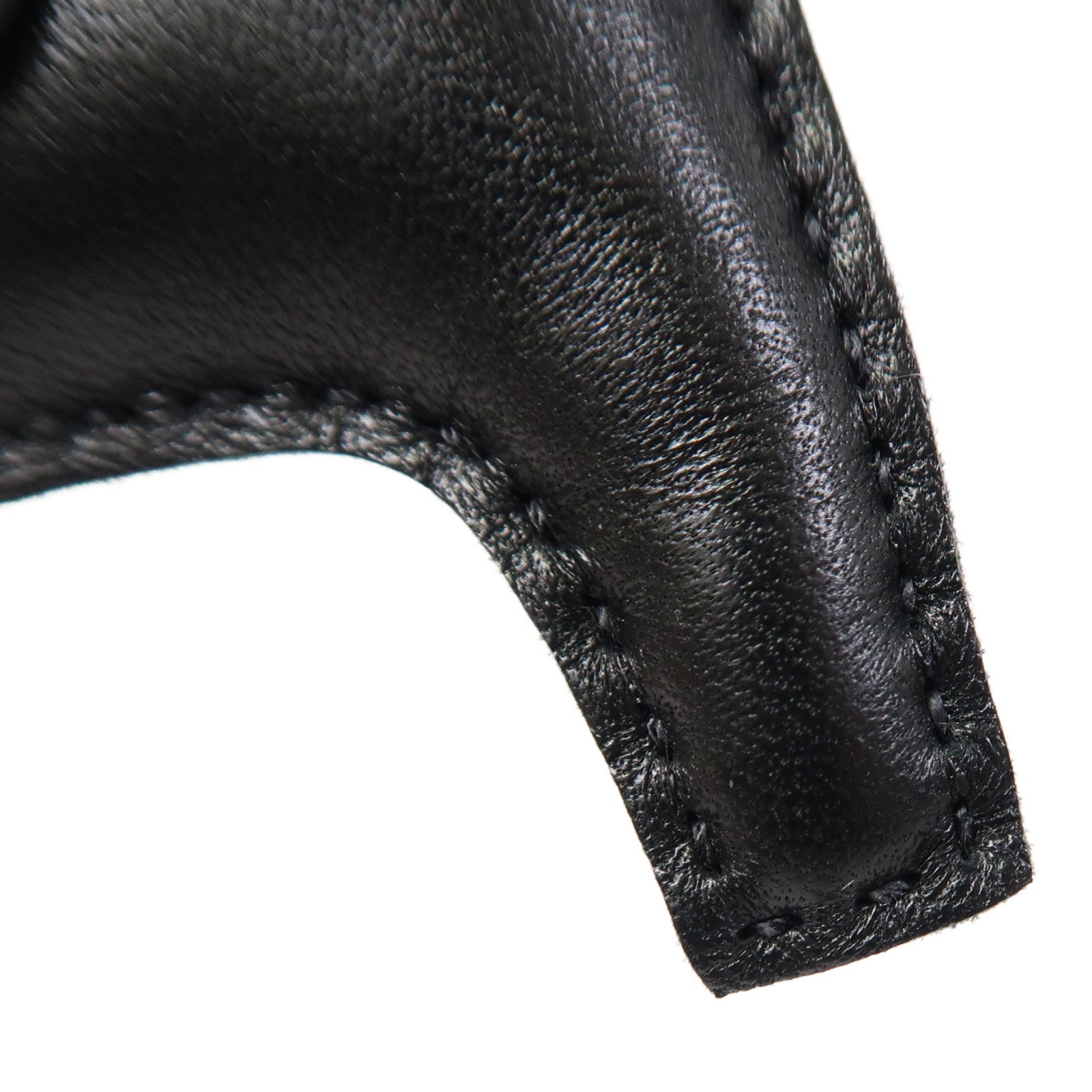 HERMES Swift皮革Rodeo掛飾黑色