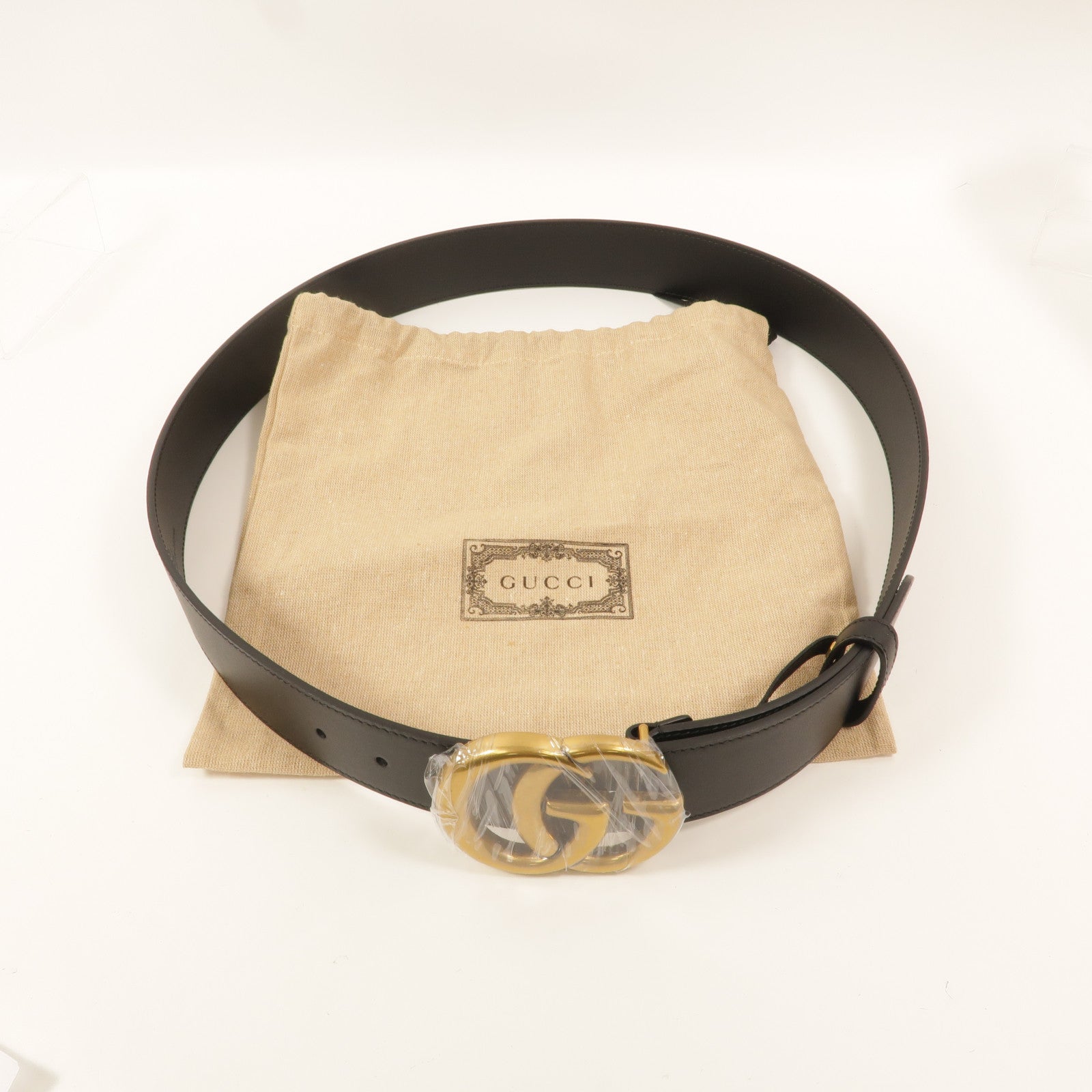 GUCCI 牛皮皮革GG Marmont 100cm Belt皮帶