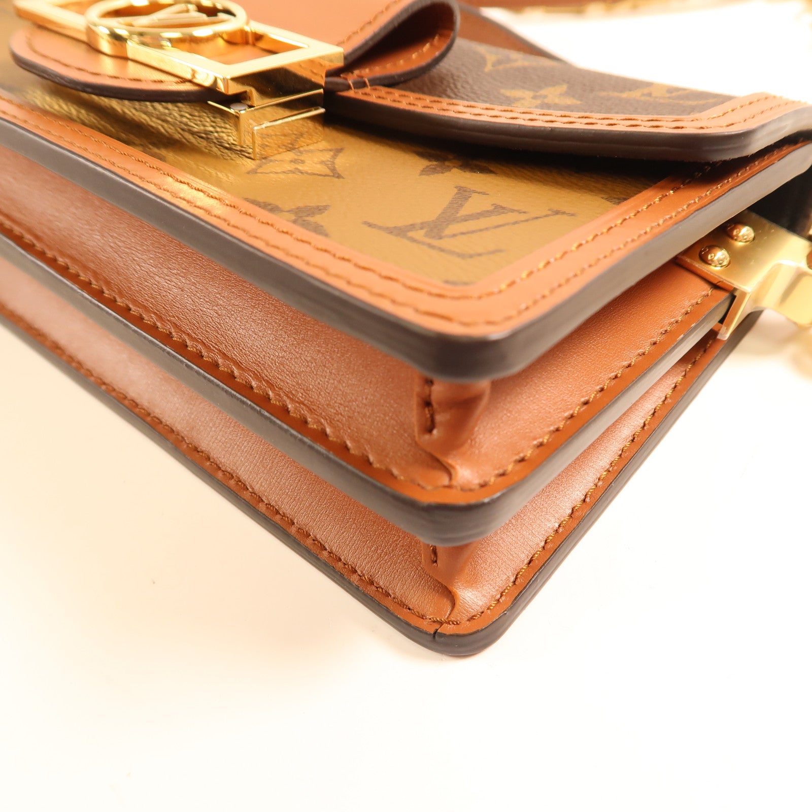 LOUIS VUITTON 【激減優惠】Monogram Reverse Dauphine East West金扣手挽肩背兩用袋