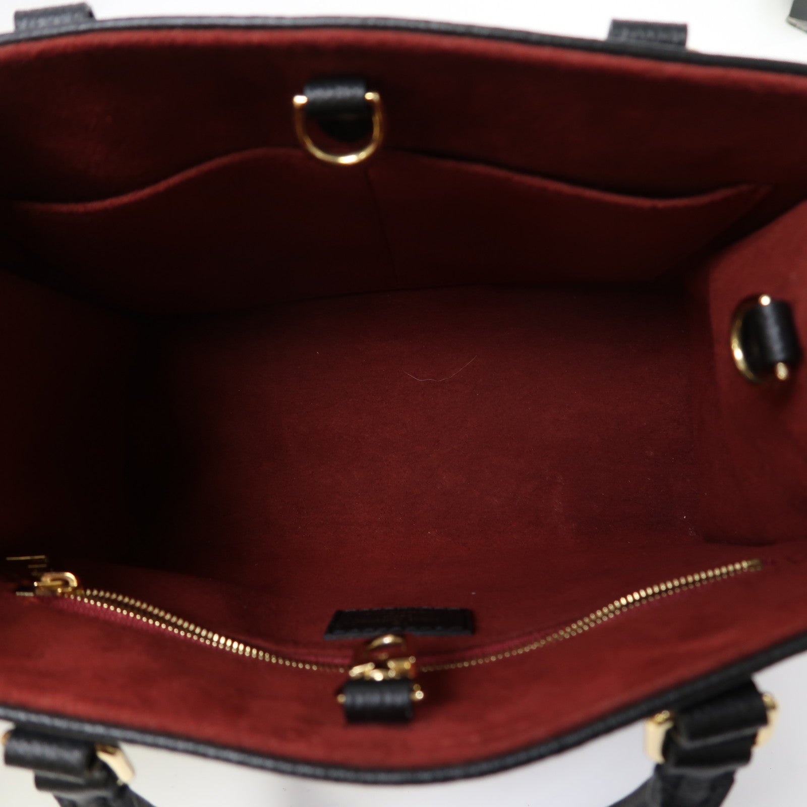 LOUIS VUITTON Monogram Empreinte On The Go PM金扣手挽肩背兩用袋黑色