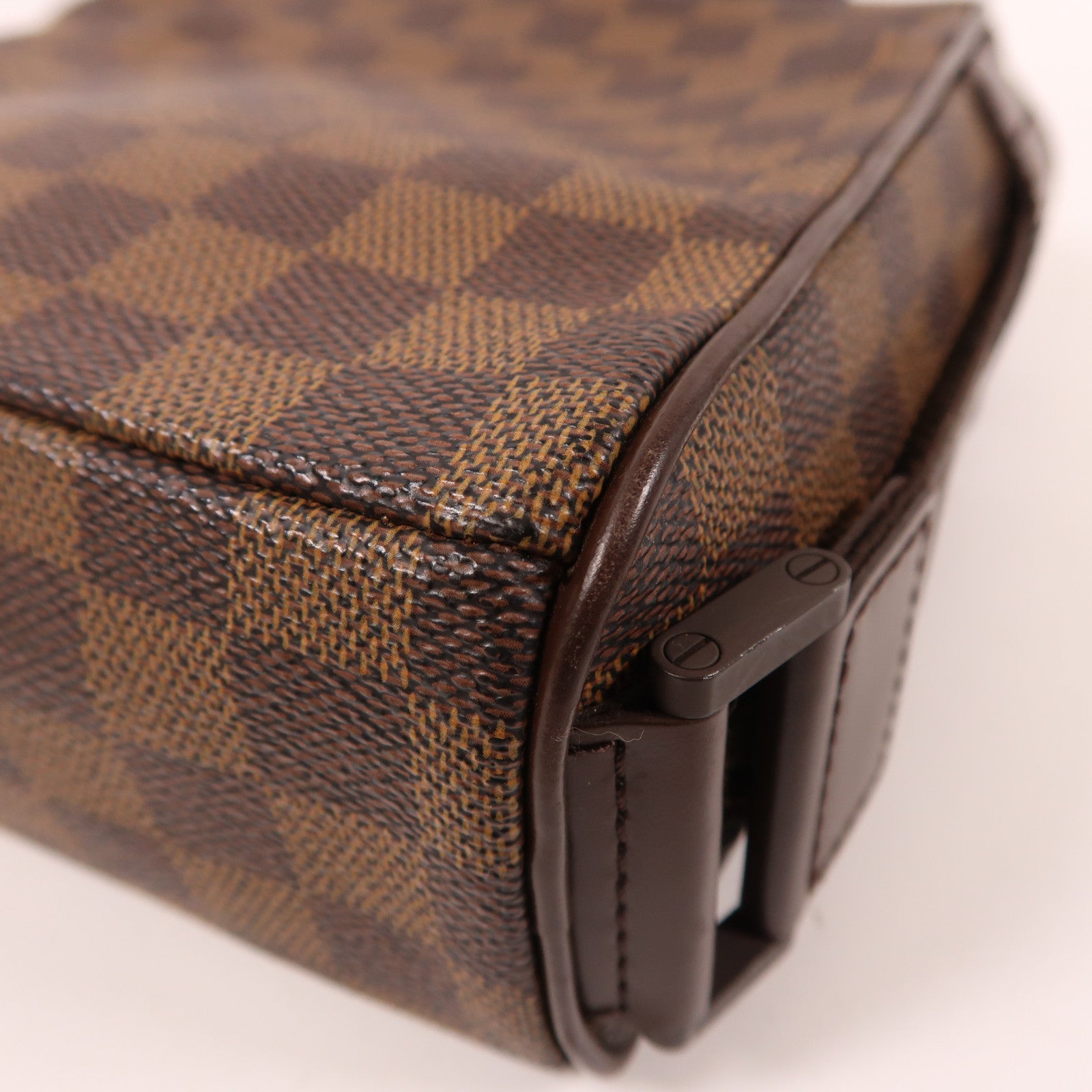 LOUIS VUITTON Damier Ebene Olav金扣肩背袋棕色