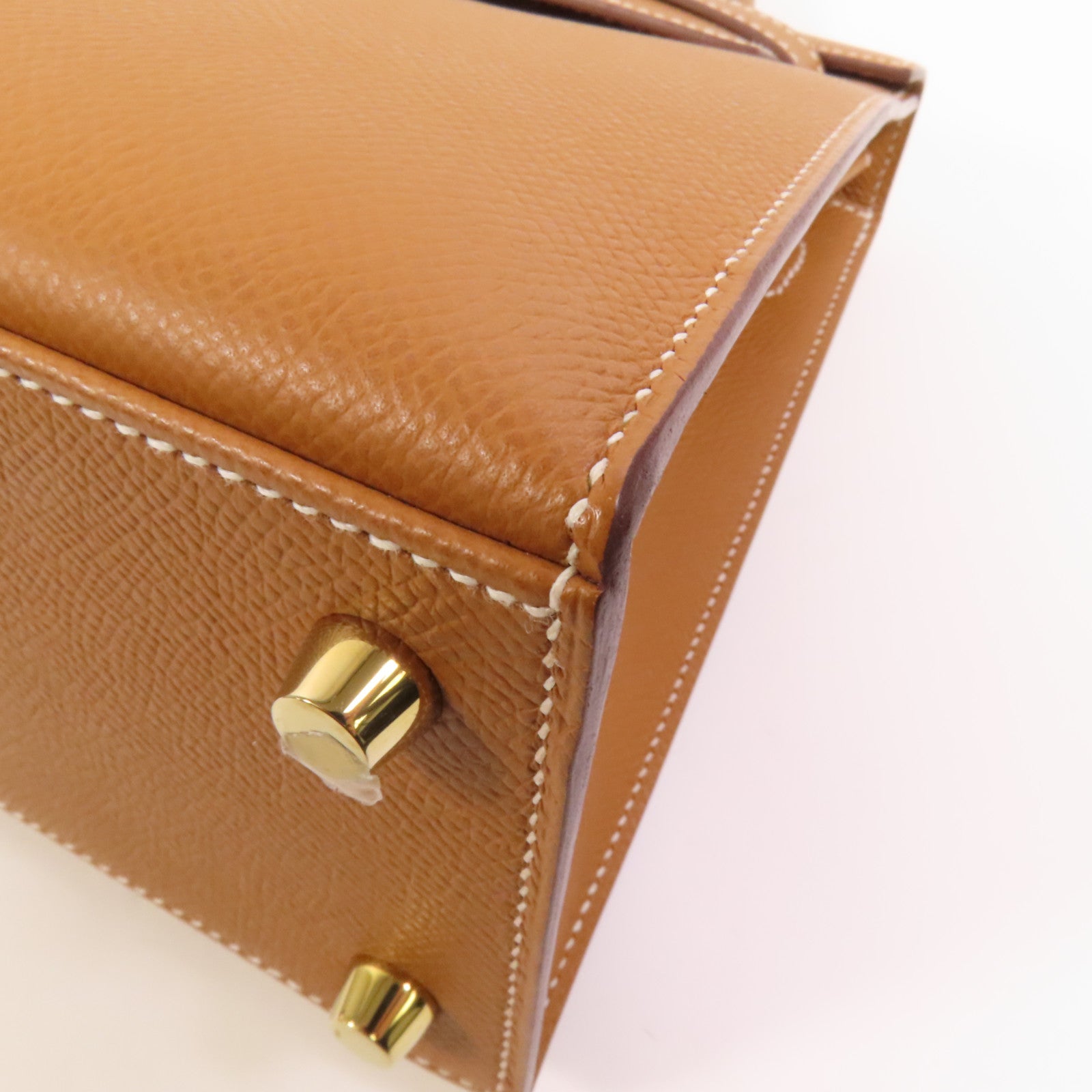 HERMES 【激減優惠】Epsom皮革Kelly 25金扣手挽肩背兩用袋Gold