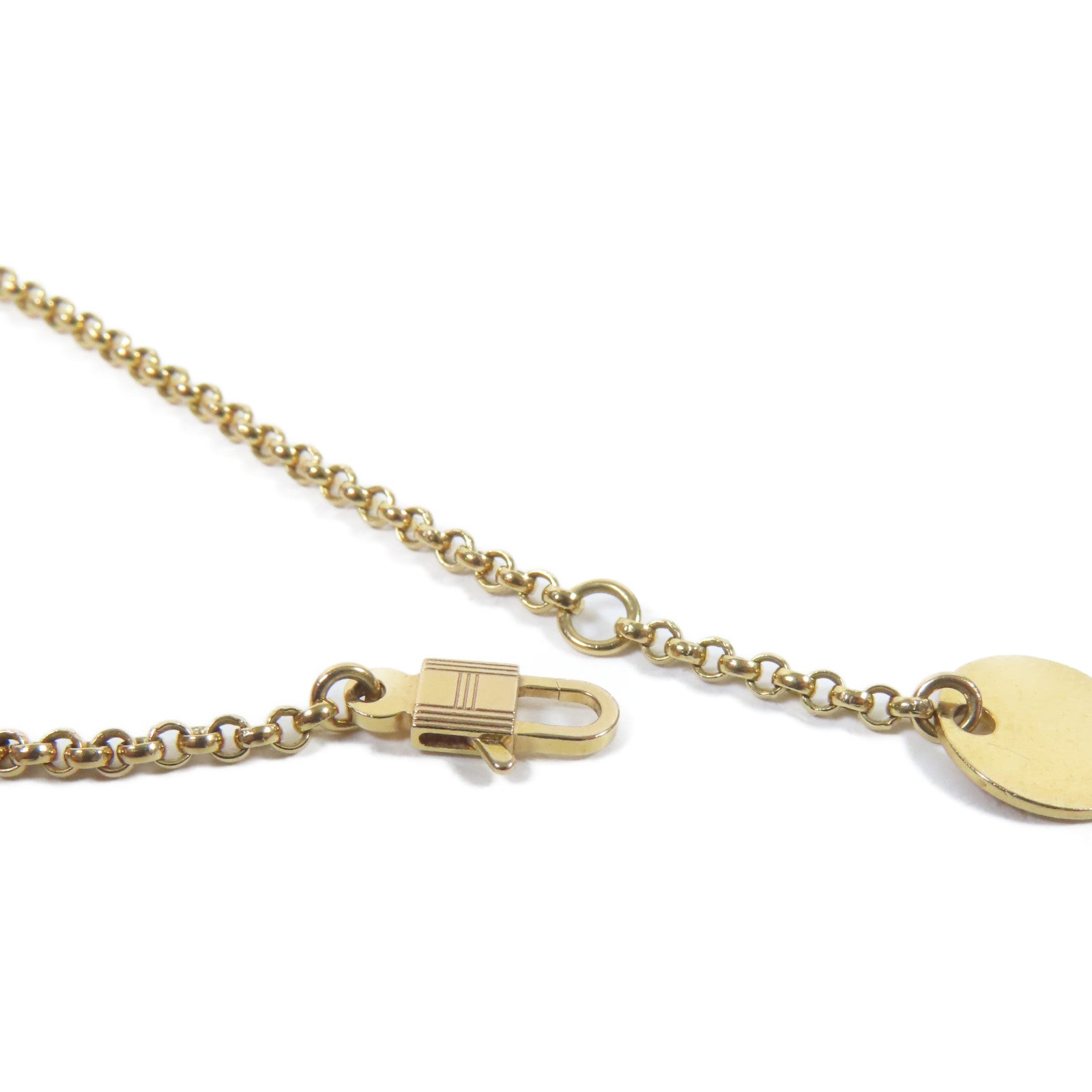 HERMES 18K黃金Kelly Clochette金扣手鏈金色
