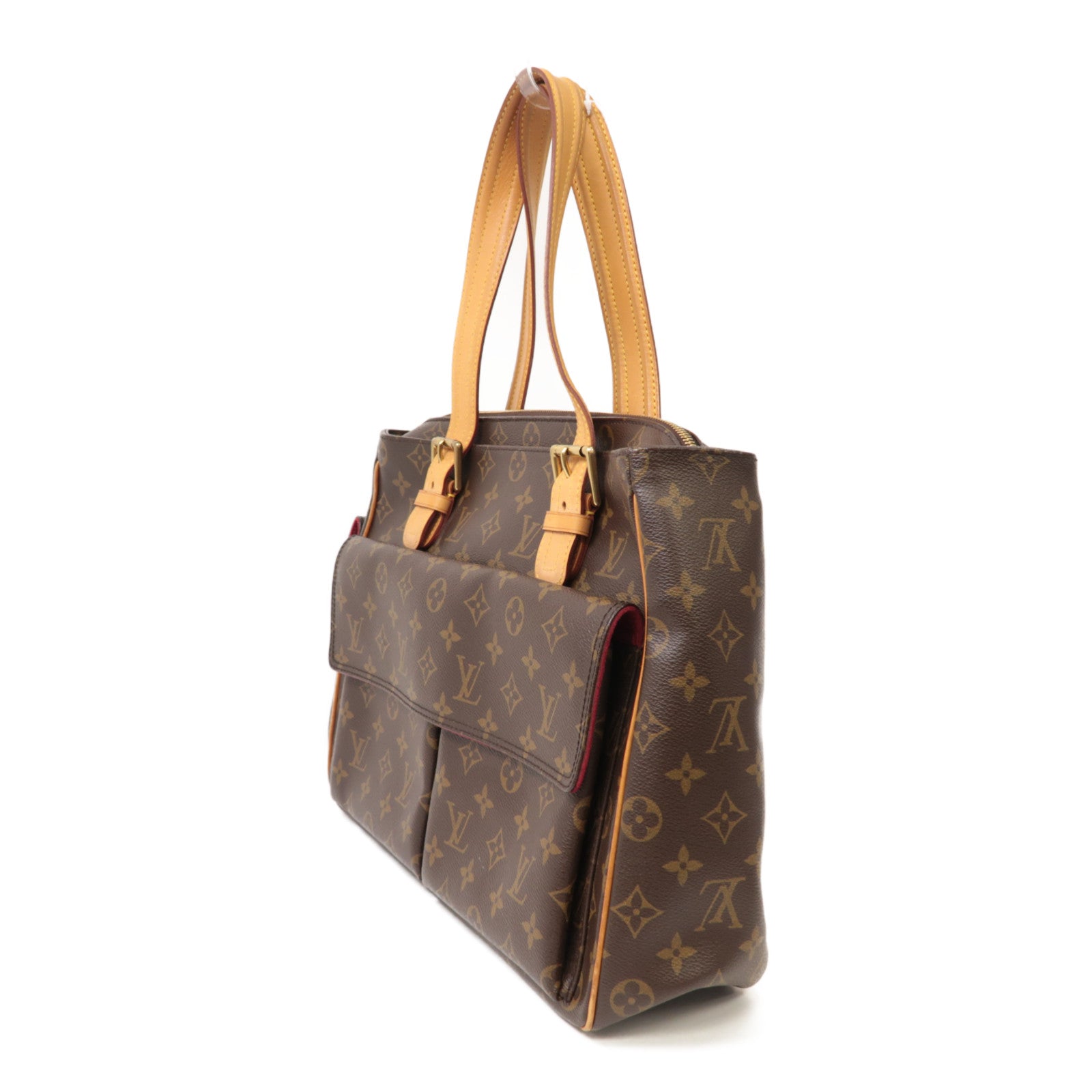 LOUIS VUITTON Monogram Multipli Cite金扣肩背袋啡色