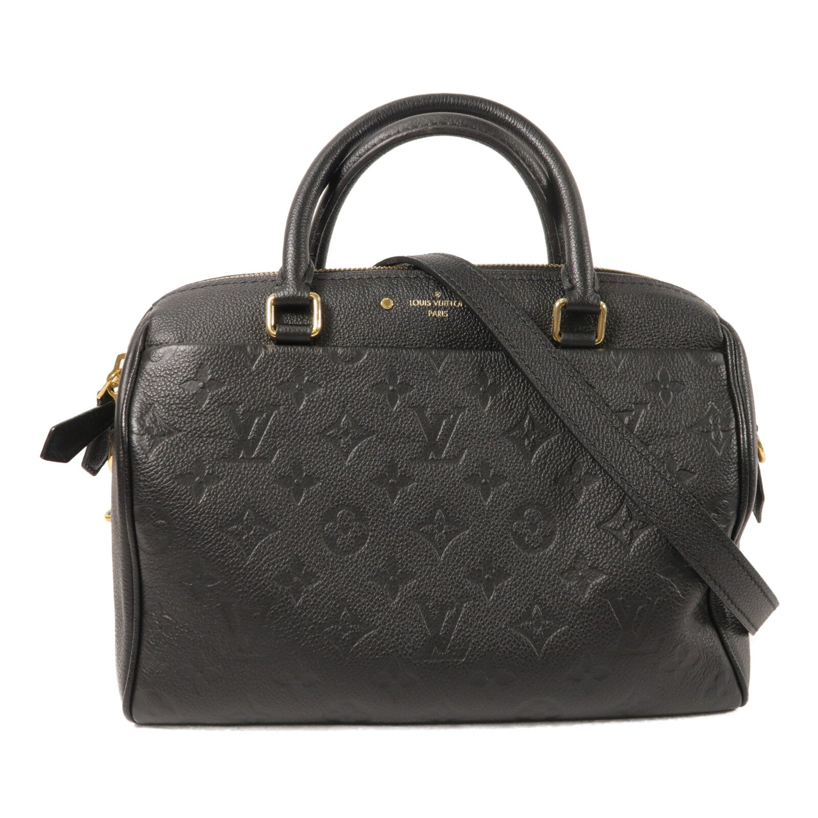 LOUIS VUITTON Monogram Empreinte Speedy Bandouliere 25金扣手挽肩背兩用袋