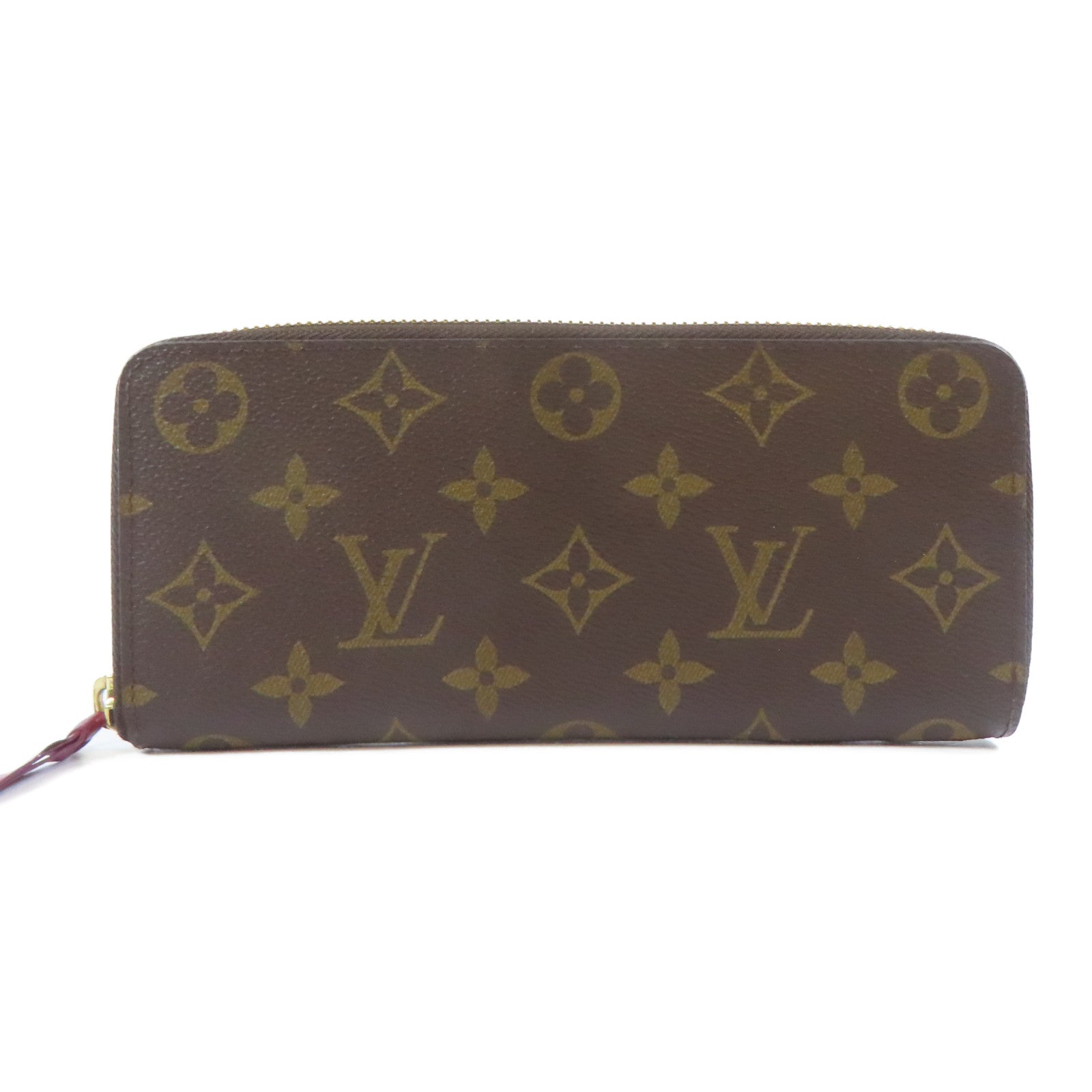 LOUIS VUITTON Monogram Zipper Wallet金扣長錢包啡色
