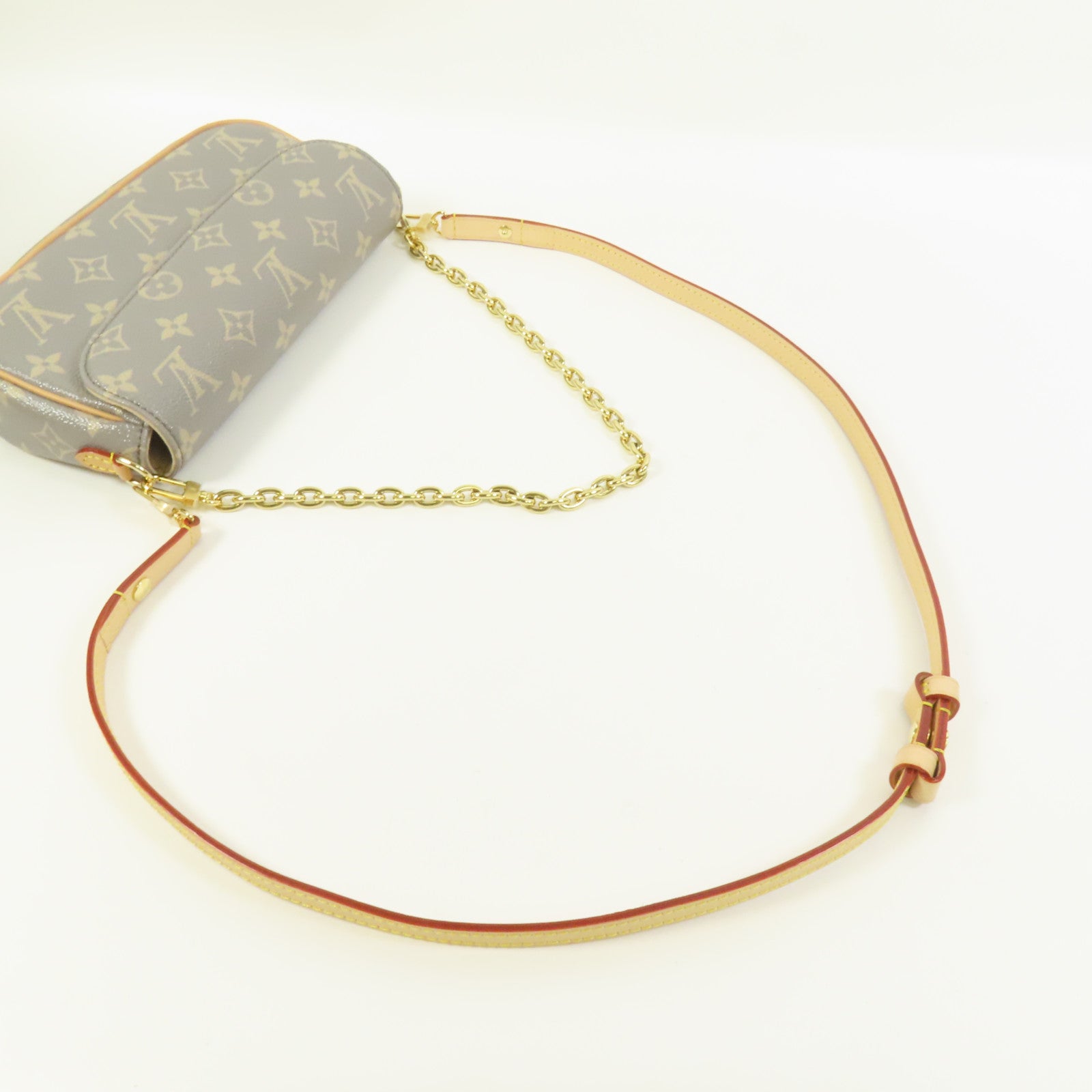 LOUIS VUITTON Monogram Wallet on Chain Ivy金扣鏈帶手挽肩背兩用袋
