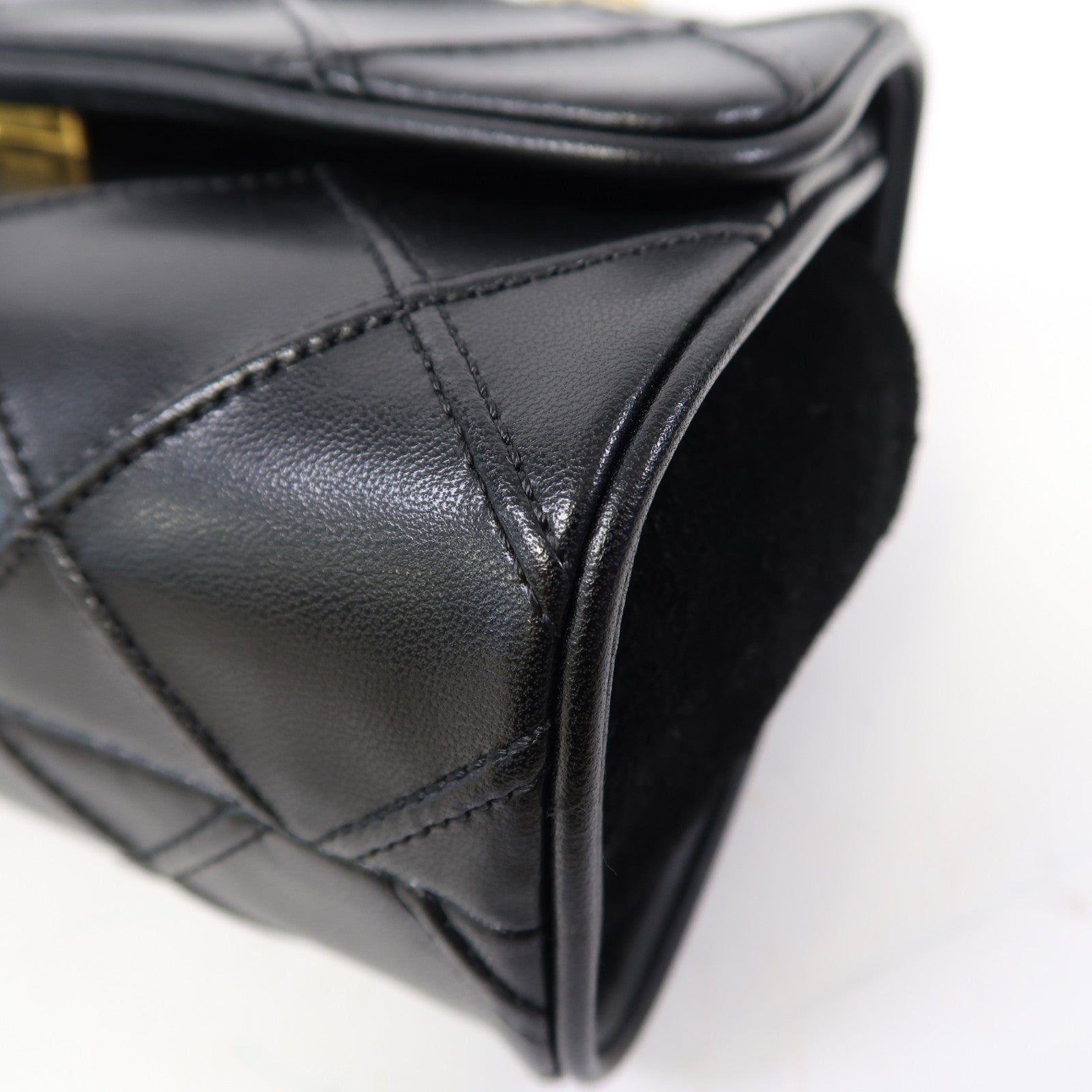 Tory Burch 牛皮皮革Chain Shoulder金扣鏈帶肩背袋黑色