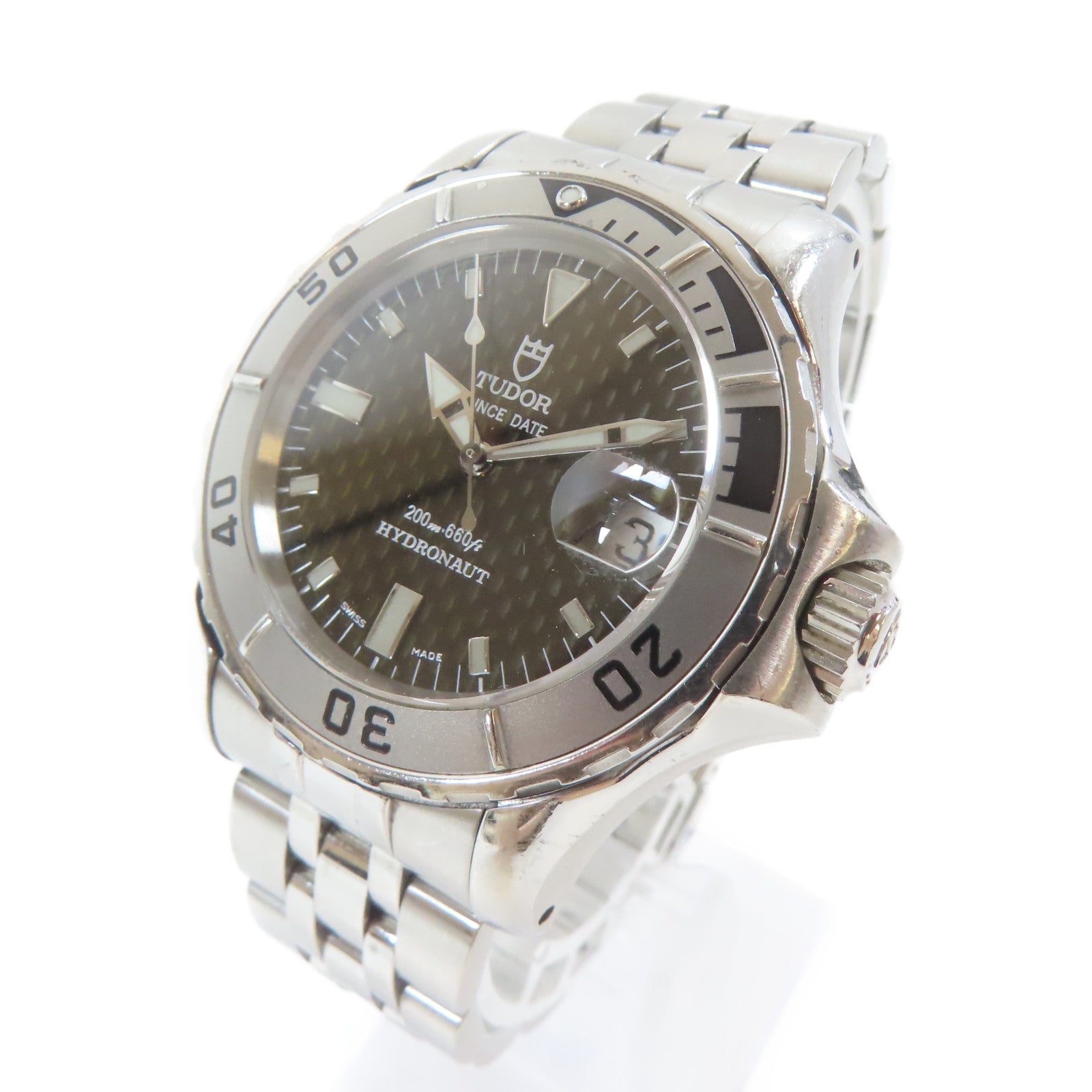 TUDOR Prince Date Hydronau不鏽鋼手錶自動機芯黑色#17.75cm