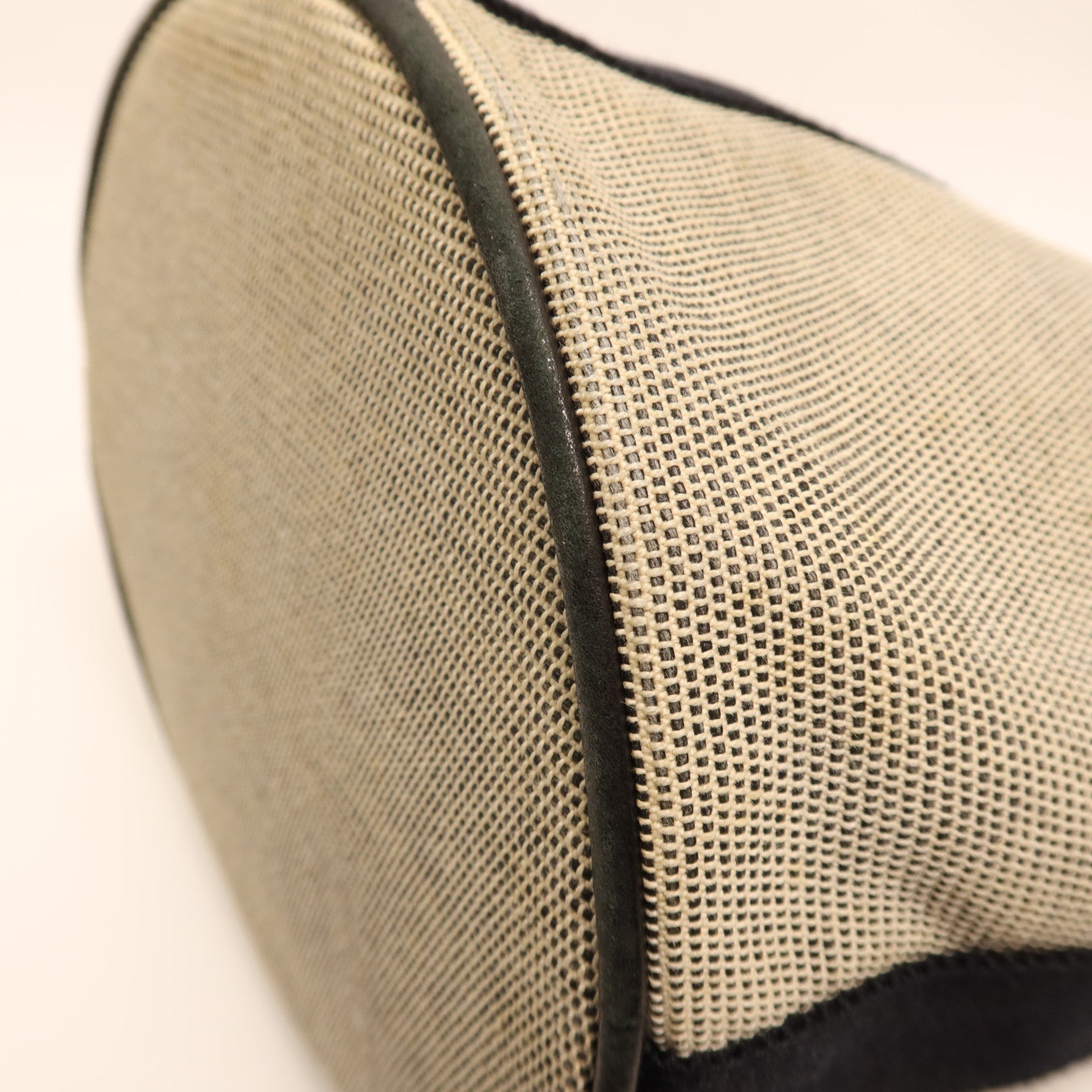 HERMES 帆布Saxo MM銀扣手挽袋