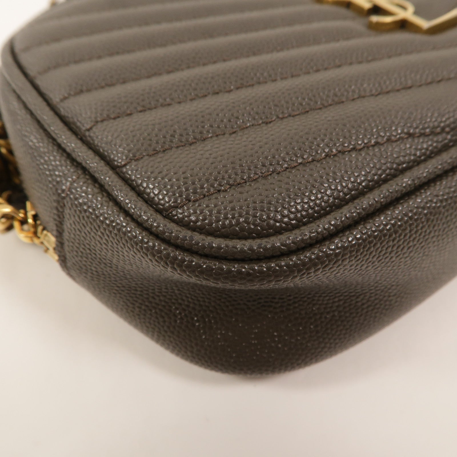 SAINT LAURENT 牛皮皮革Lou Mini Bag鏈帶肩背袋