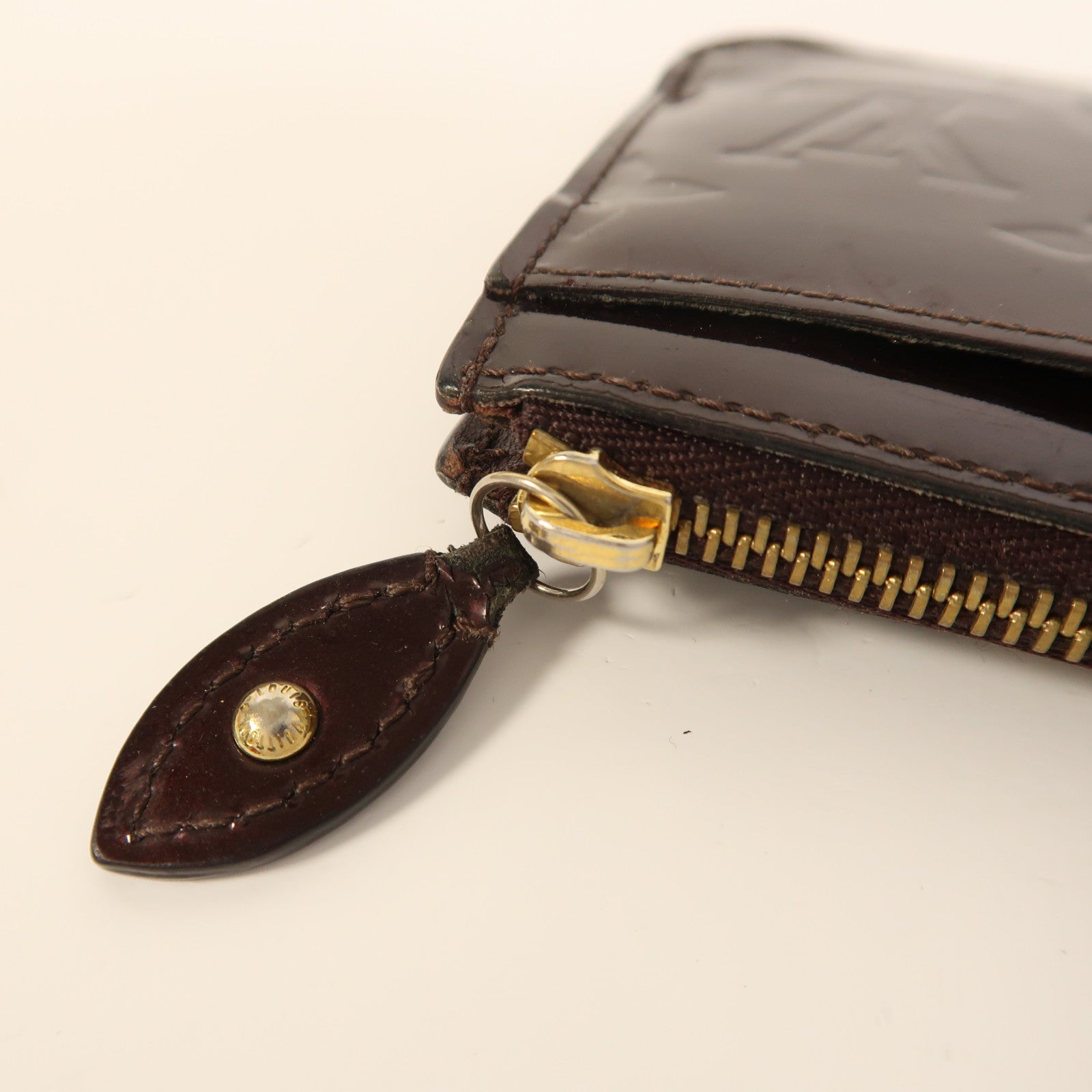 LOUIS VUITTON Monogram Vernis Coin Purse金扣零錢包