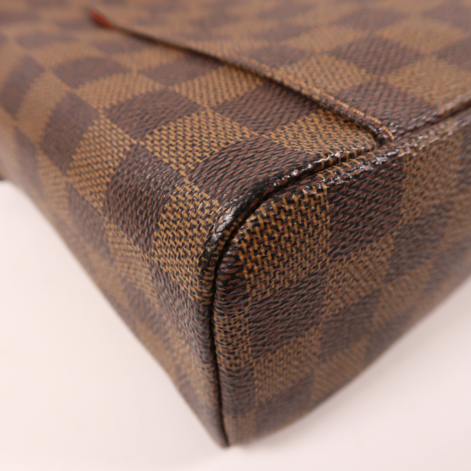 LOUIS VUITTON Damier Ebene Olav金扣肩背袋棕色
