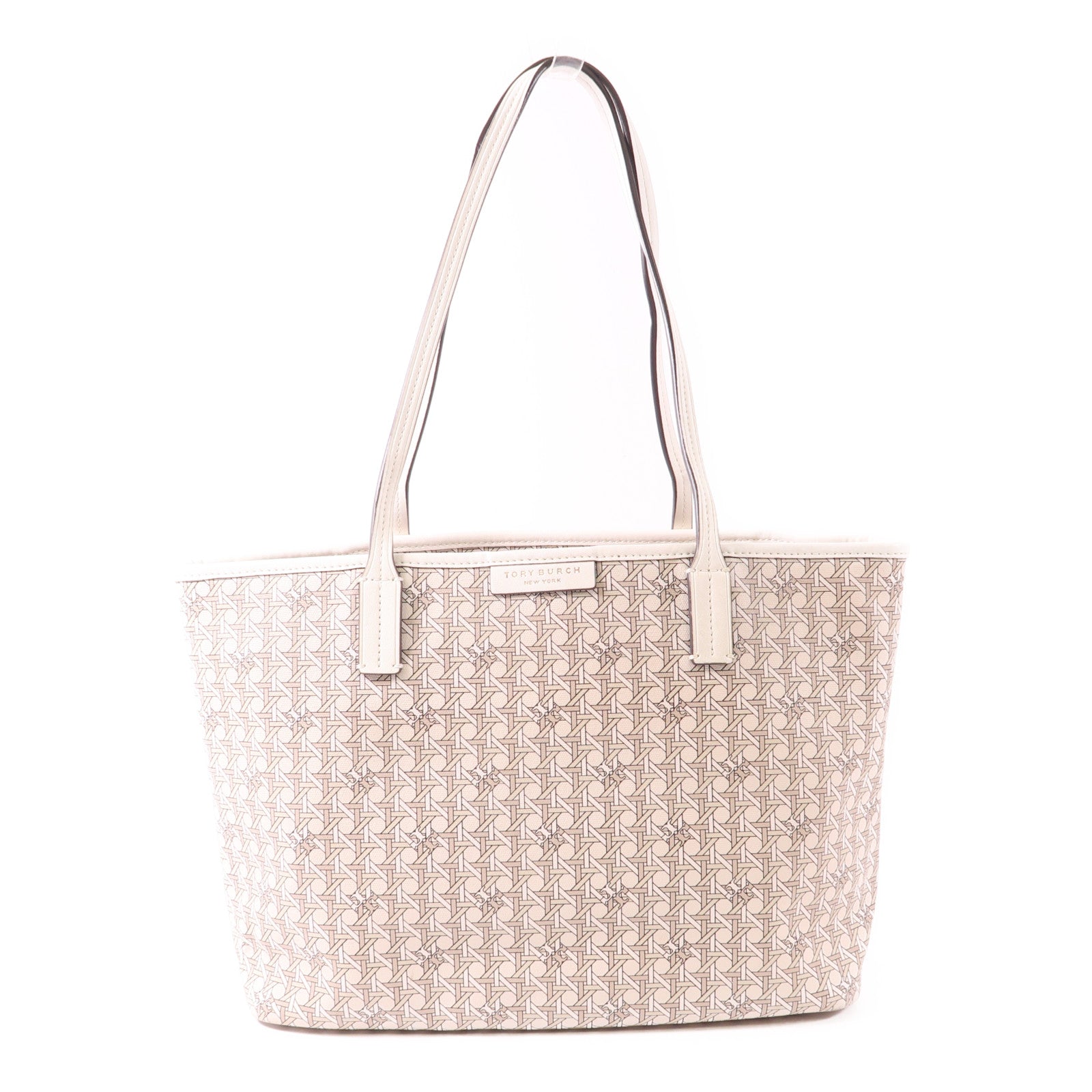 Tory Burch 塗層帆布Tote Bag金扣肩背袋