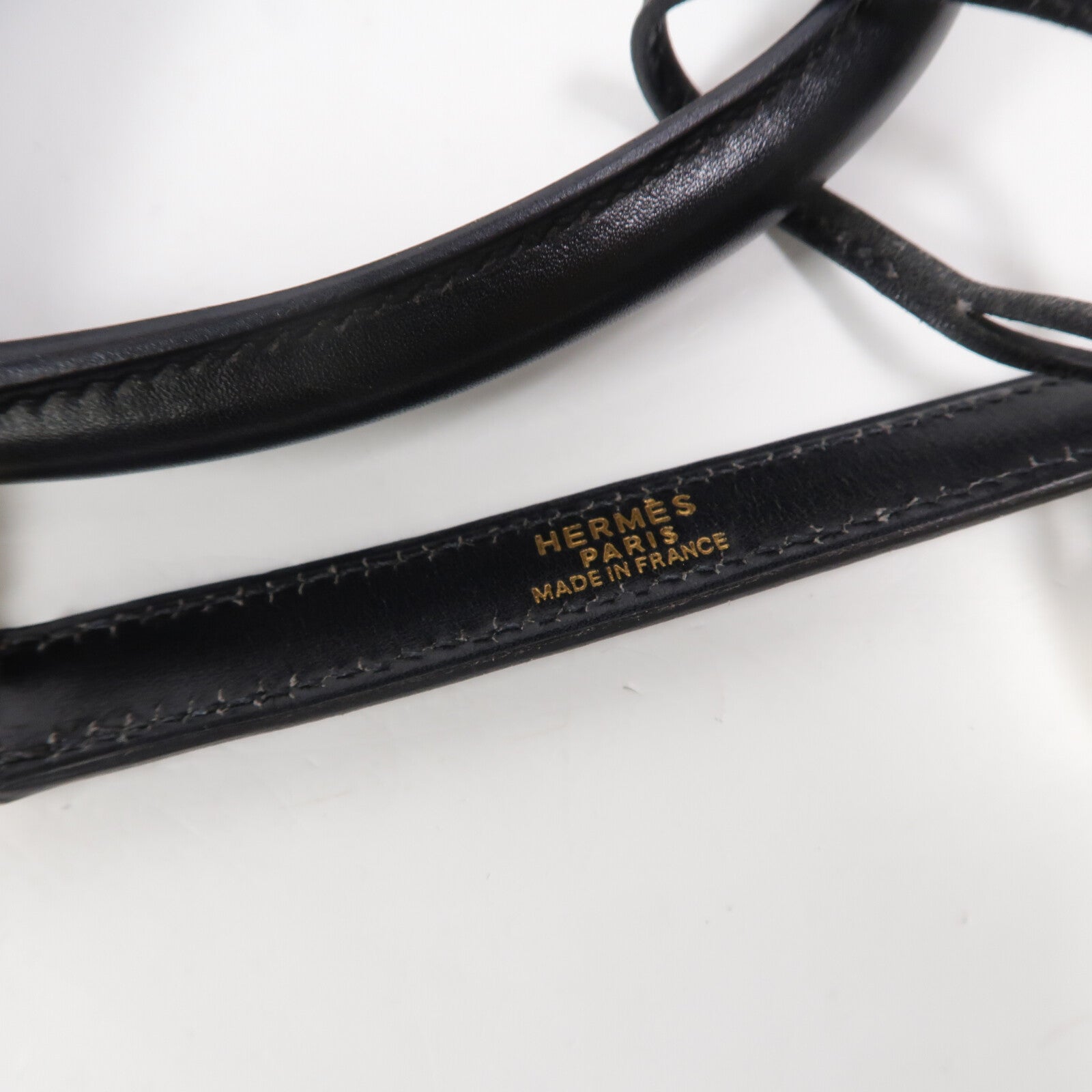 HERMES Box皮革Kelly 32手挽肩背兩用袋Noir