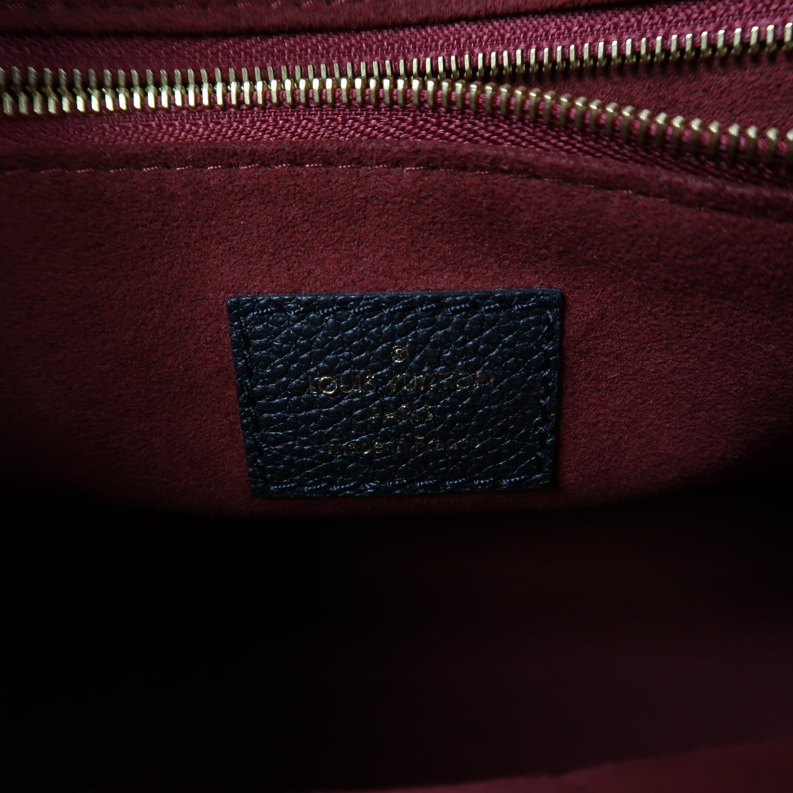 LOUIS VUITTON Monogram Empreinte On The Go PM金扣手挽肩背兩用袋黑色