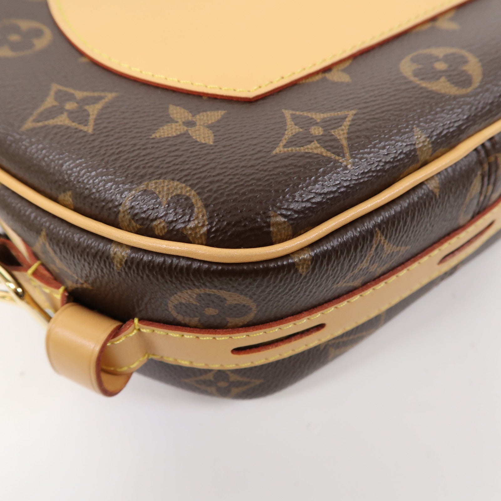 LOUIS VUITTON Monogram Boite Chapeau Souple MM金扣肩背袋肩背袋啡色