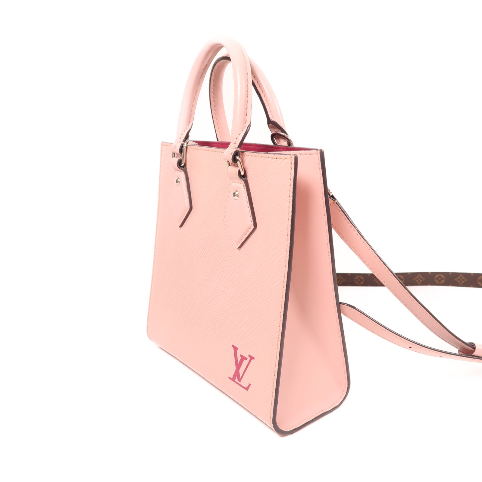 LOUIS VUITTON LV SHW Sac Plat BB 2 Way Shoulder Bag M58659 Epi Pink