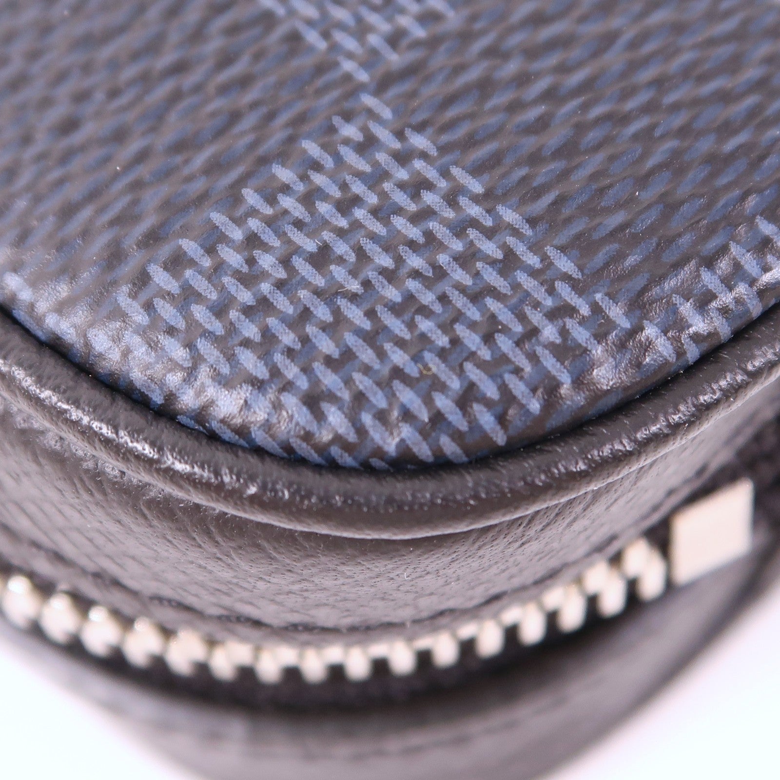 LOUIS VUITTON Damier Cobalt Zippy Soft銀扣手拿包