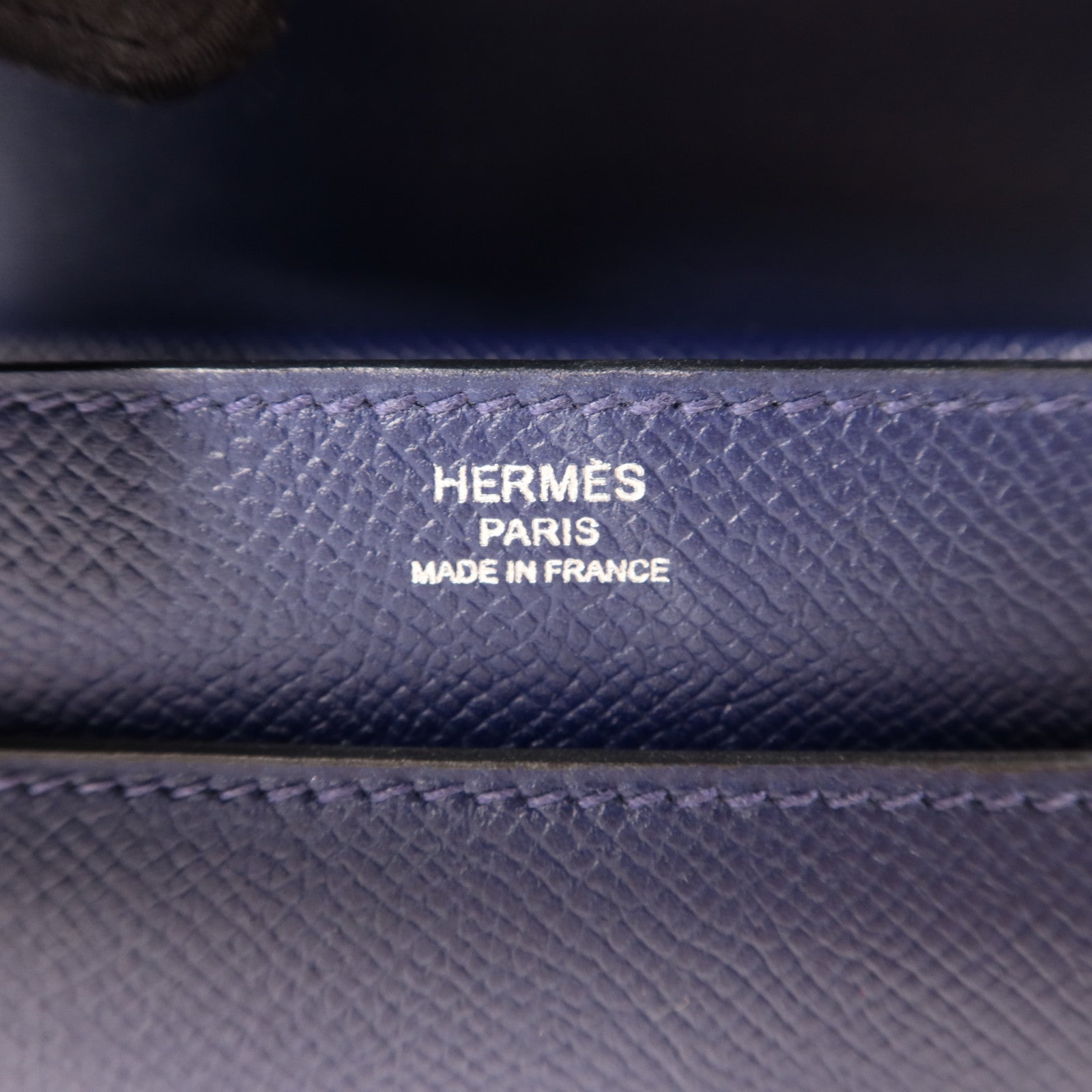 HERMES 【激減優惠】Epsom皮革Verrou 23銀扣肩背袋Bleu Saphir