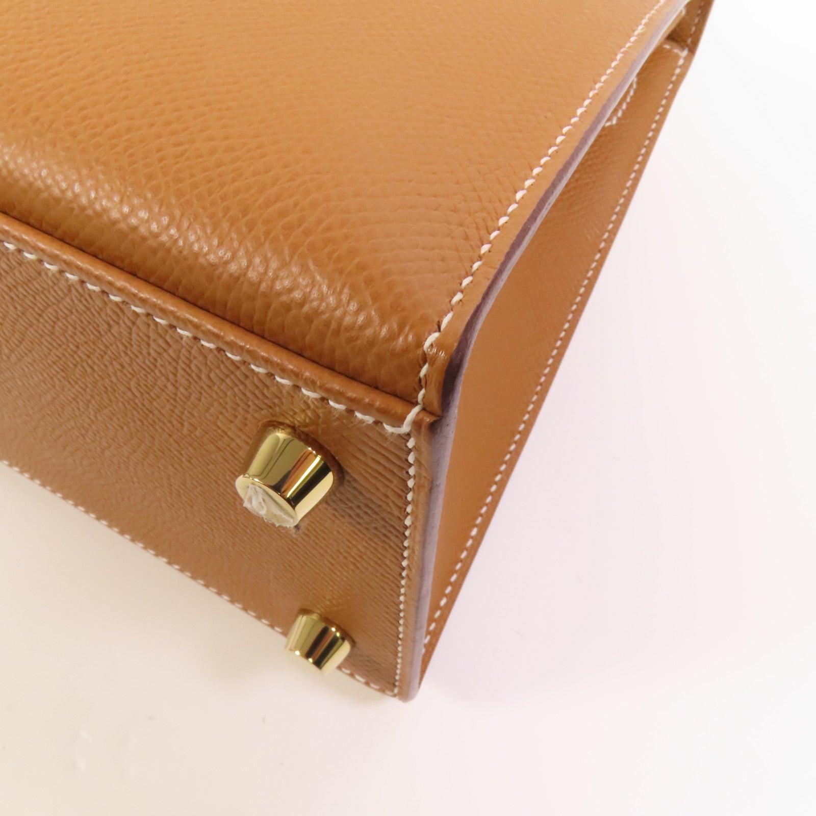 HERMES 【激減優惠】Epsom皮革Kelly 25金扣手挽肩背兩用袋Gold