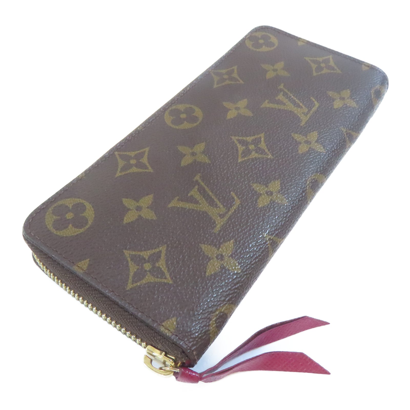 LOUIS VUITTON Monogram Zipper Wallet金扣長錢包啡色