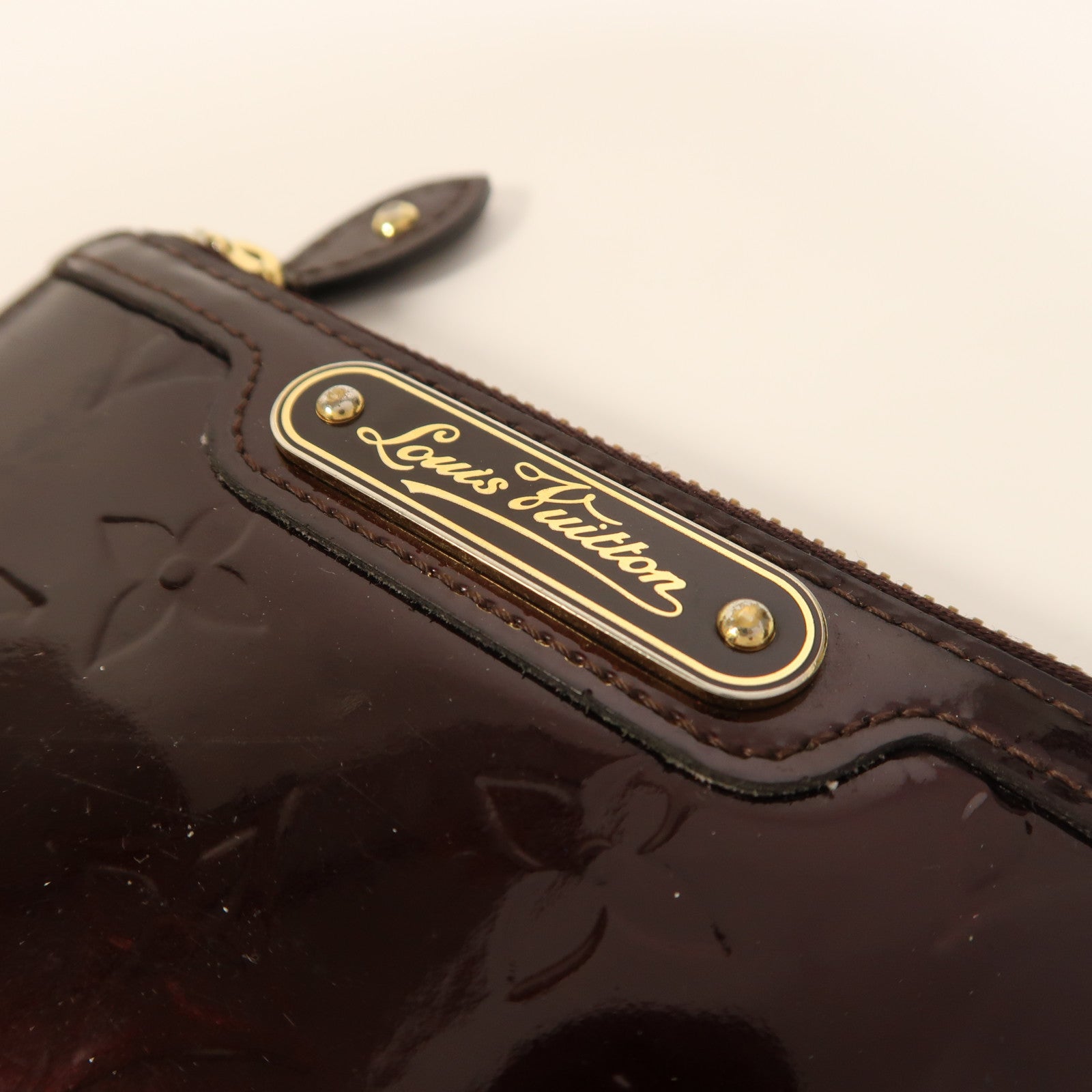 LOUIS VUITTON Monogram Vernis Coin Purse金扣零錢包