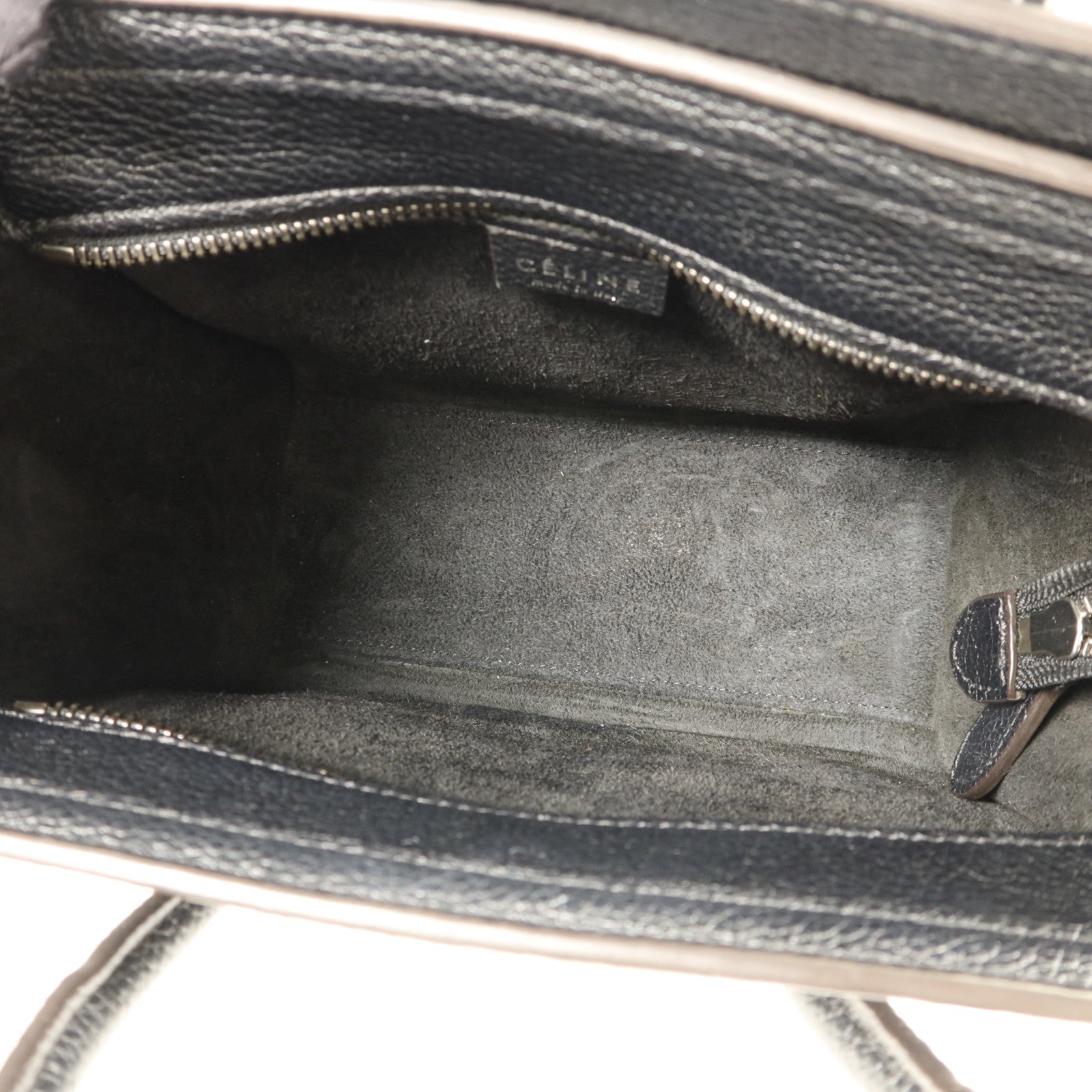 CELINE 牛皮皮革Nano Luggage銀扣手挽肩背兩用袋