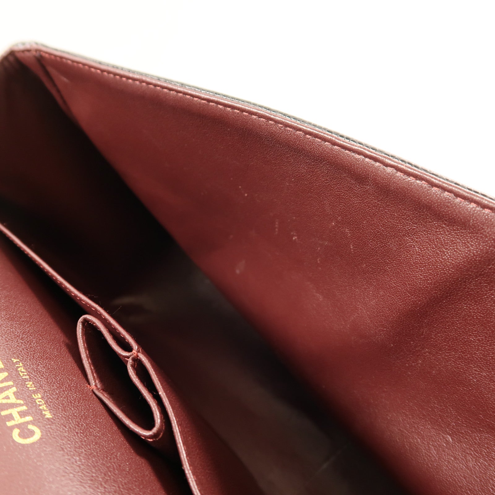 CHANEL 牛皮皮革Large Classic金扣鏈帶肩背袋黑色