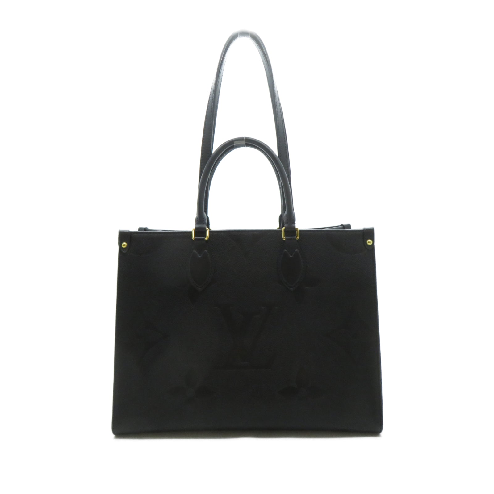 LOUIS VUITTON **【激減優惠】牛皮皮革On The Go MM金扣手挽肩背兩用袋黑色