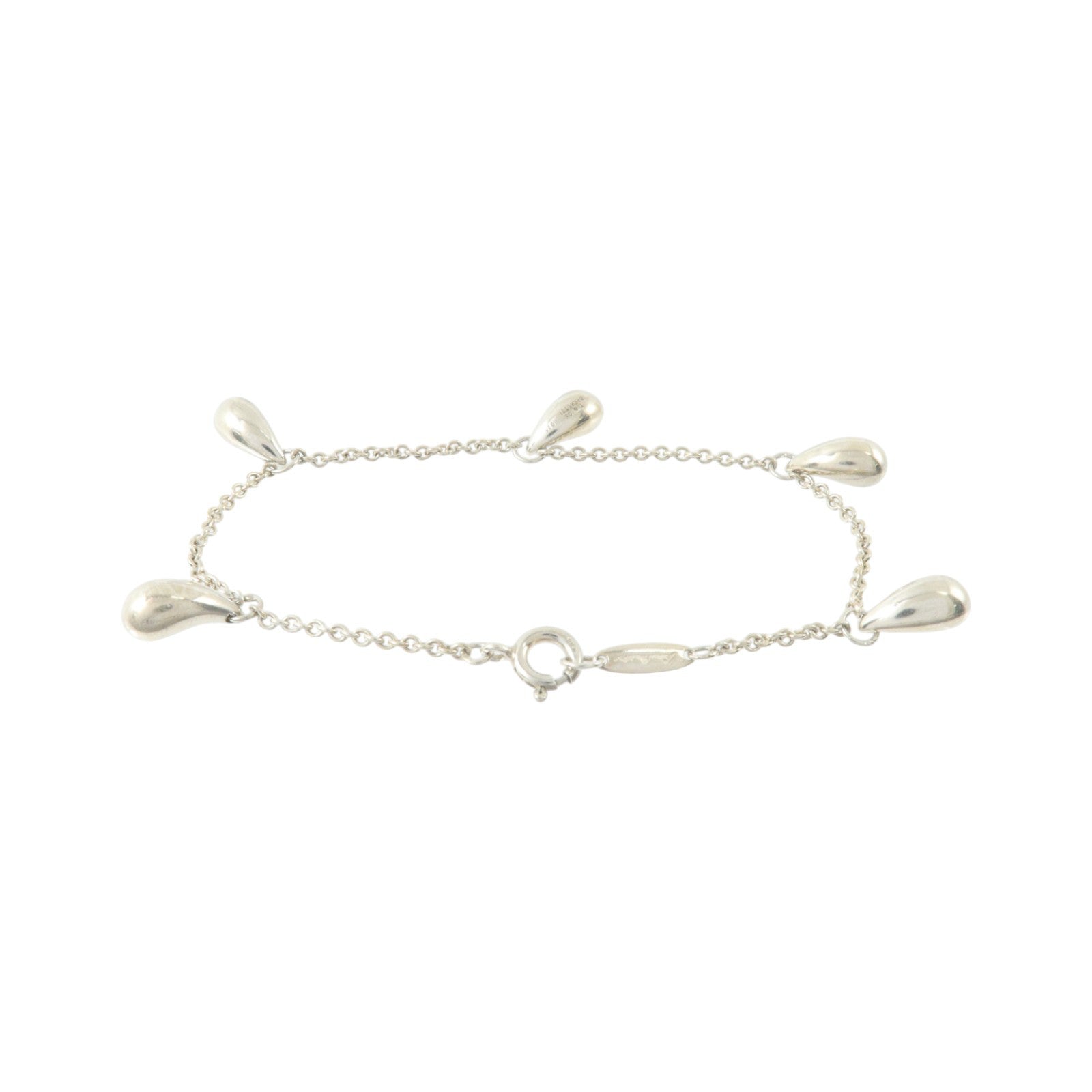 TIFFANY＆CO 925純銀Elsa Peretti Teardrop 5 Bracelet手鏈