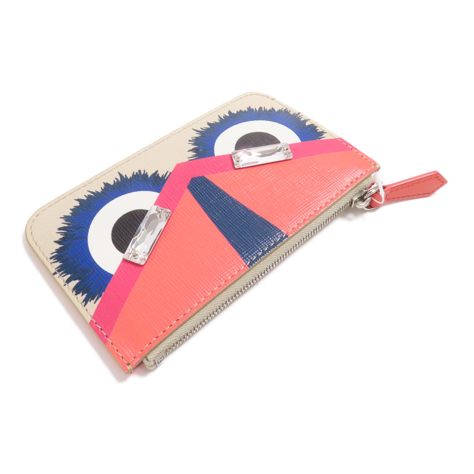 FENDI 牛皮皮革Coin Case銀扣零錢包