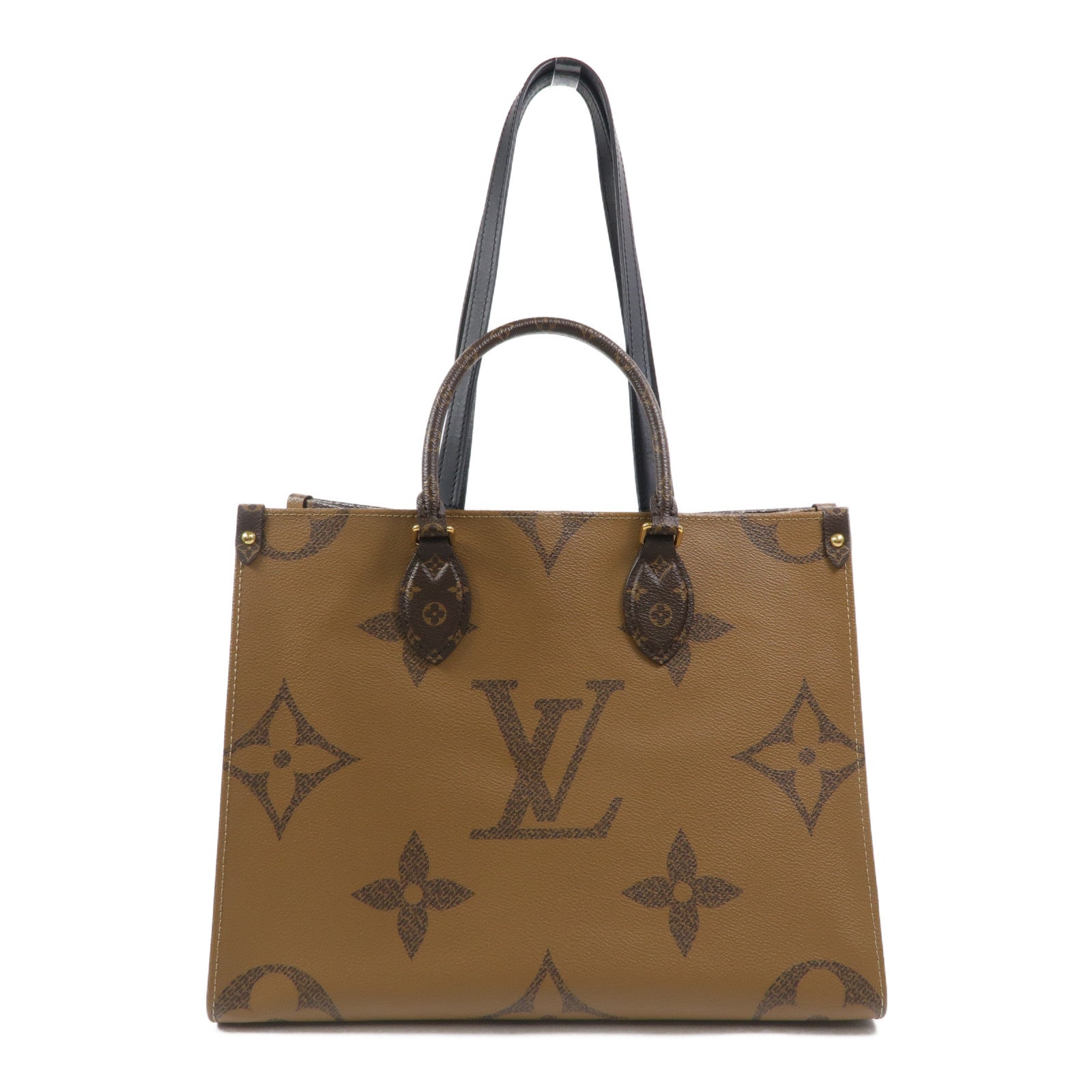 LOUIS VUITTON Monogram Giant On The Go MM金扣手挽肩背兩用袋