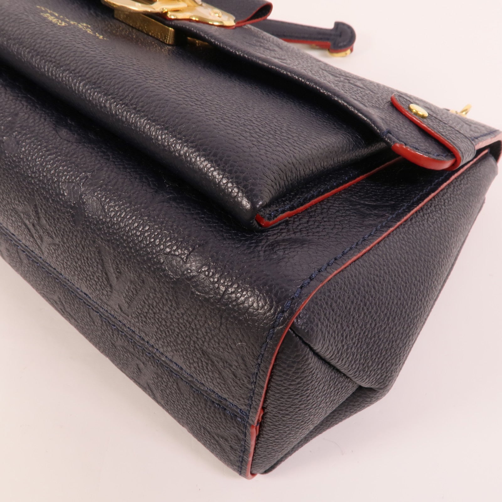 LOUIS VUITTON Monogram Boite Chapeau Souple金扣肩背袋棕色