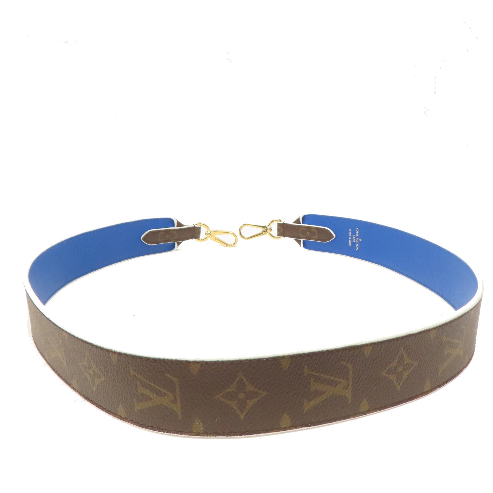 LOUIS VUITTON 【激減優惠】Monogram Shoulder Strap金扣肩背帶啡色/藍色