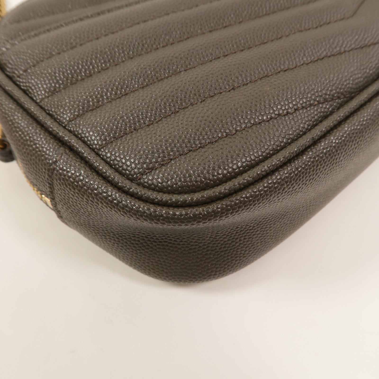 SAINT LAURENT 牛皮皮革Lou Mini Bag鏈帶肩背袋