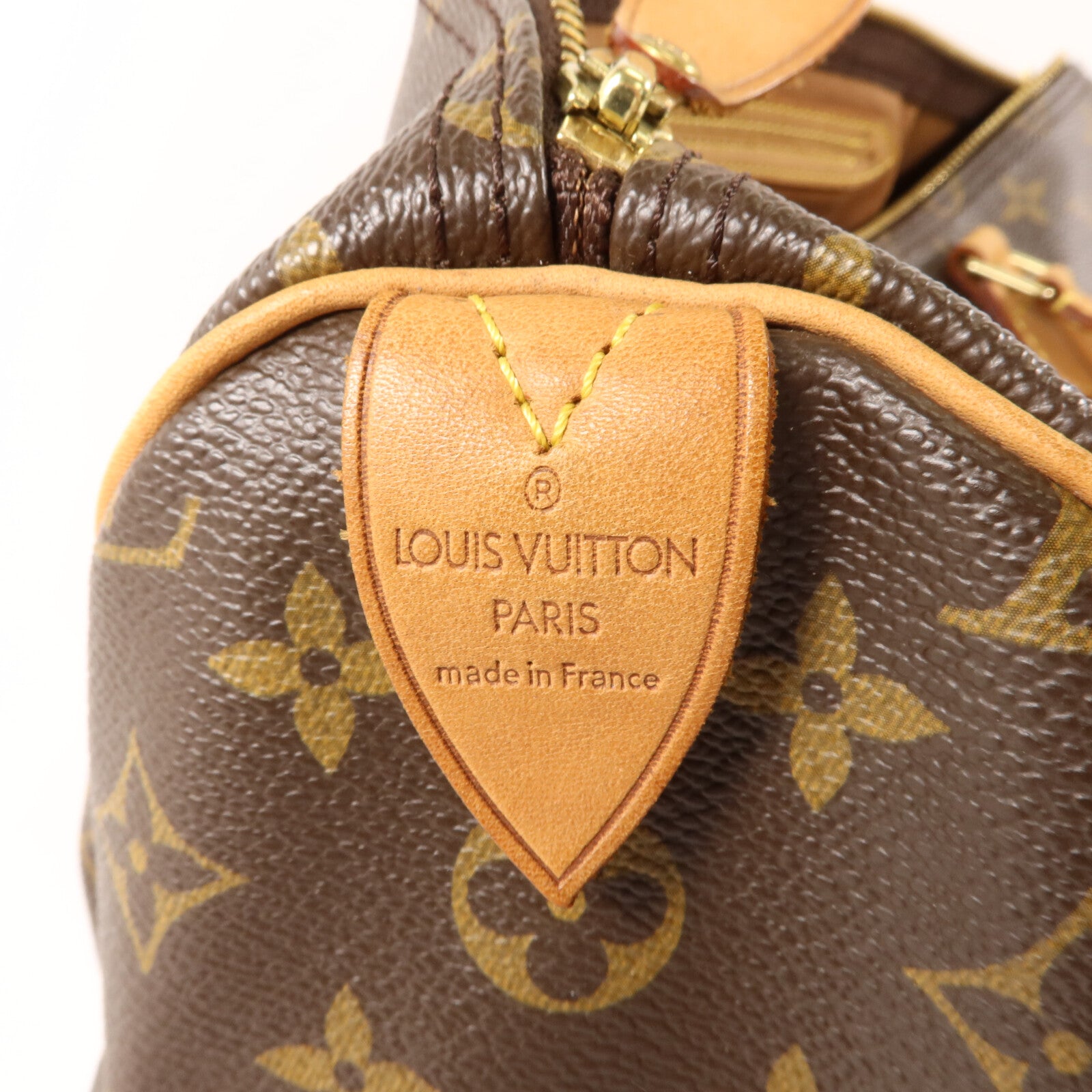LOUIS VUITTON Monogram Speedy 35金扣手挽袋