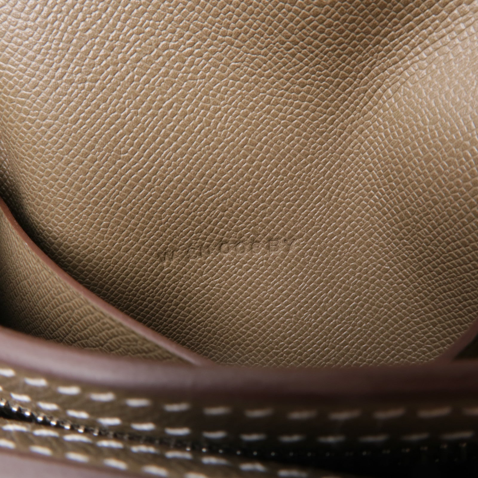 HERMES Madame皮革Kelly Pocket Slim銀扣零錢包Etoupe