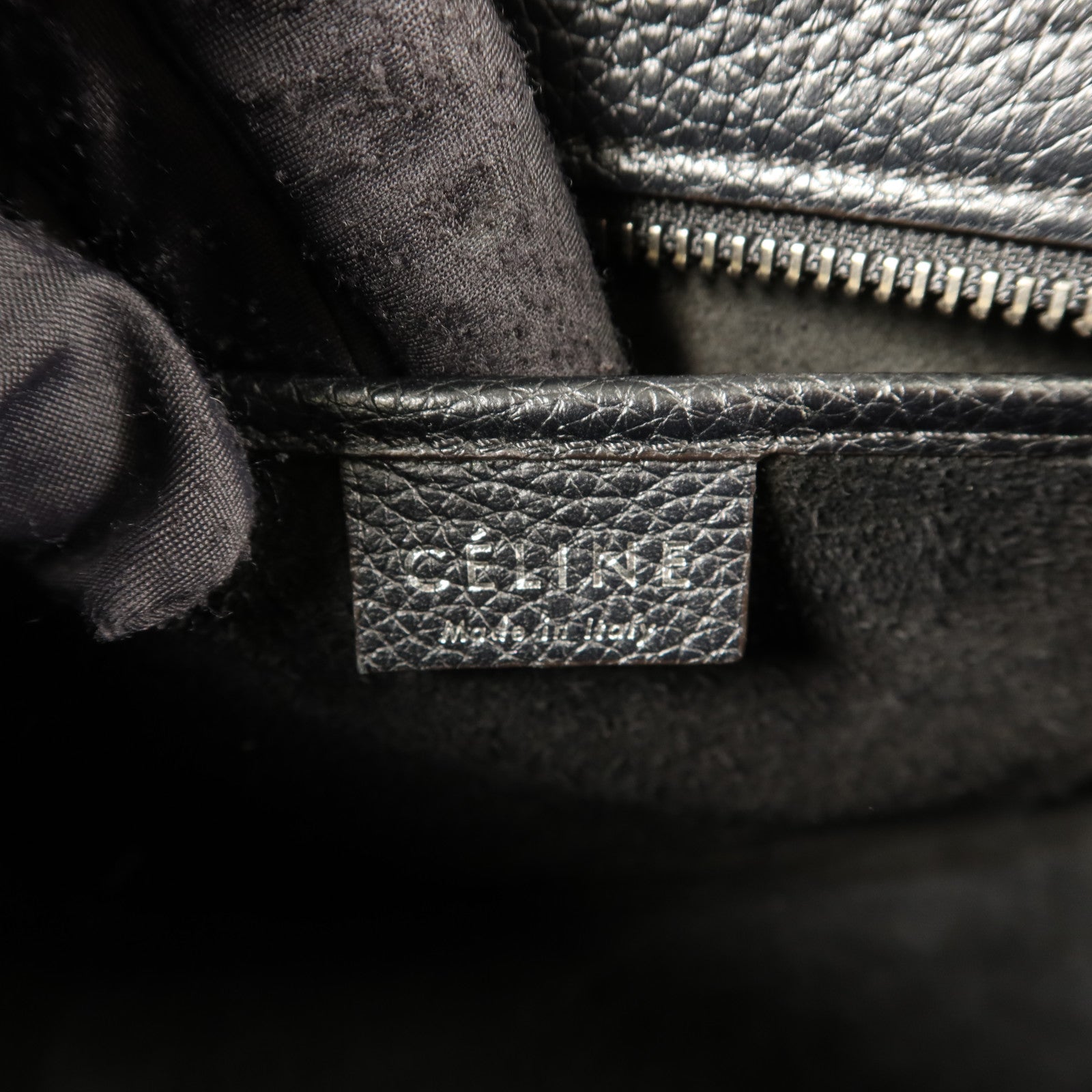 CELINE 牛皮皮革Nano Luggage銀扣手挽肩背兩用袋