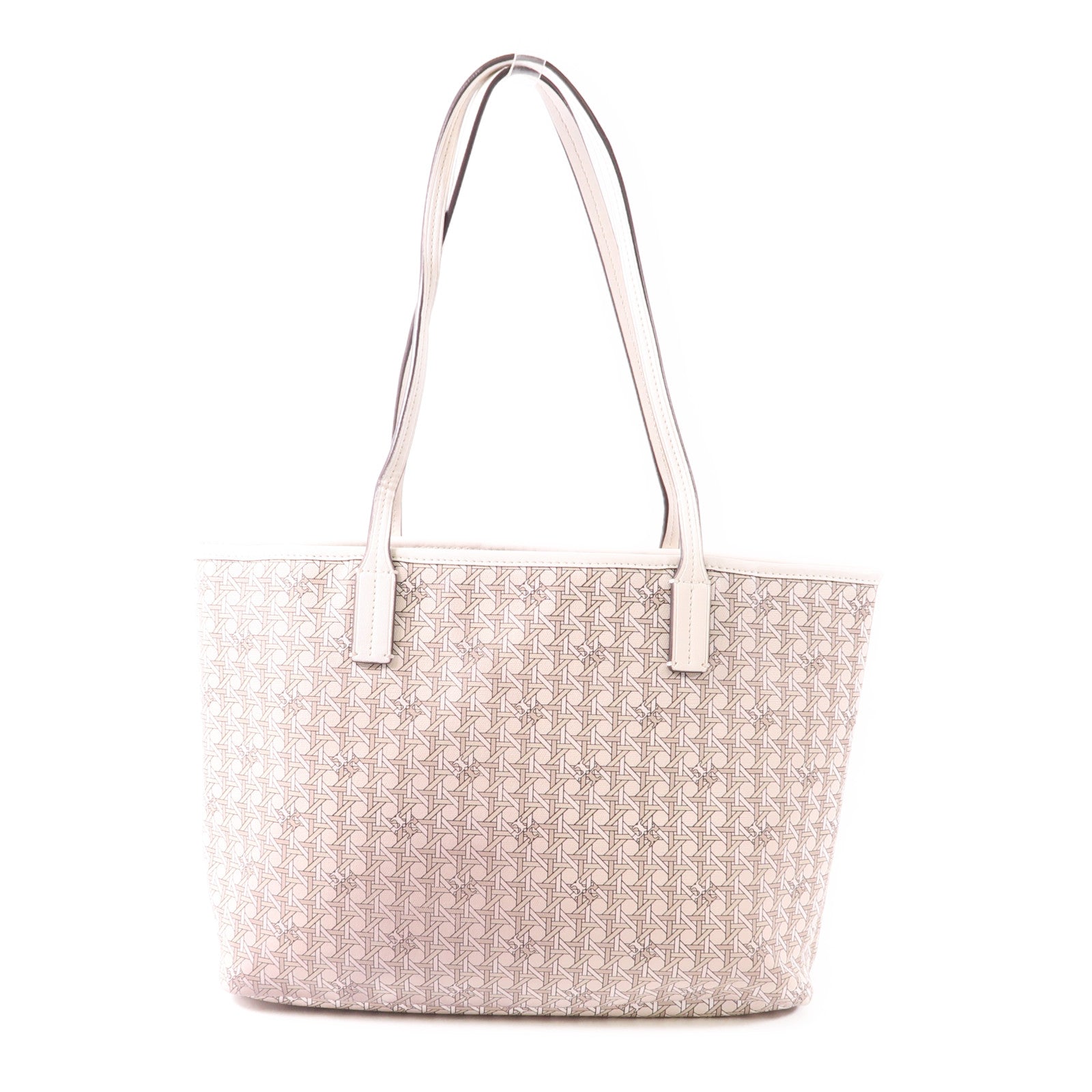 Tory Burch 塗層帆布Tote Bag金扣肩背袋