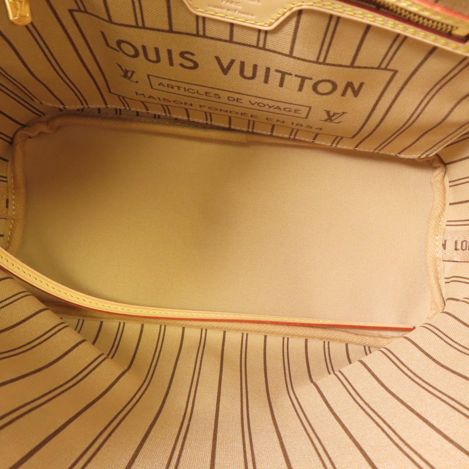 LOUIS VUITTON Monogram Neverfull PM金扣手挽袋啡色
