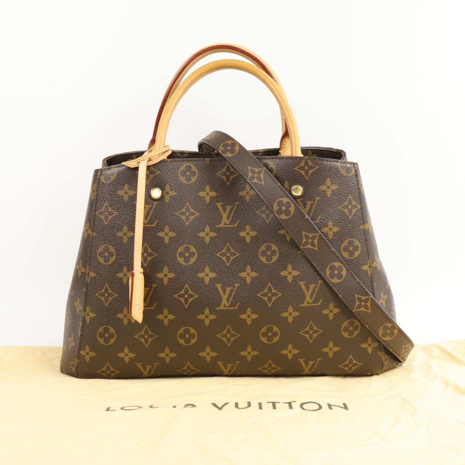 LOUIS VUITTON Monogram Montaigne MM手挽肩背兩用袋