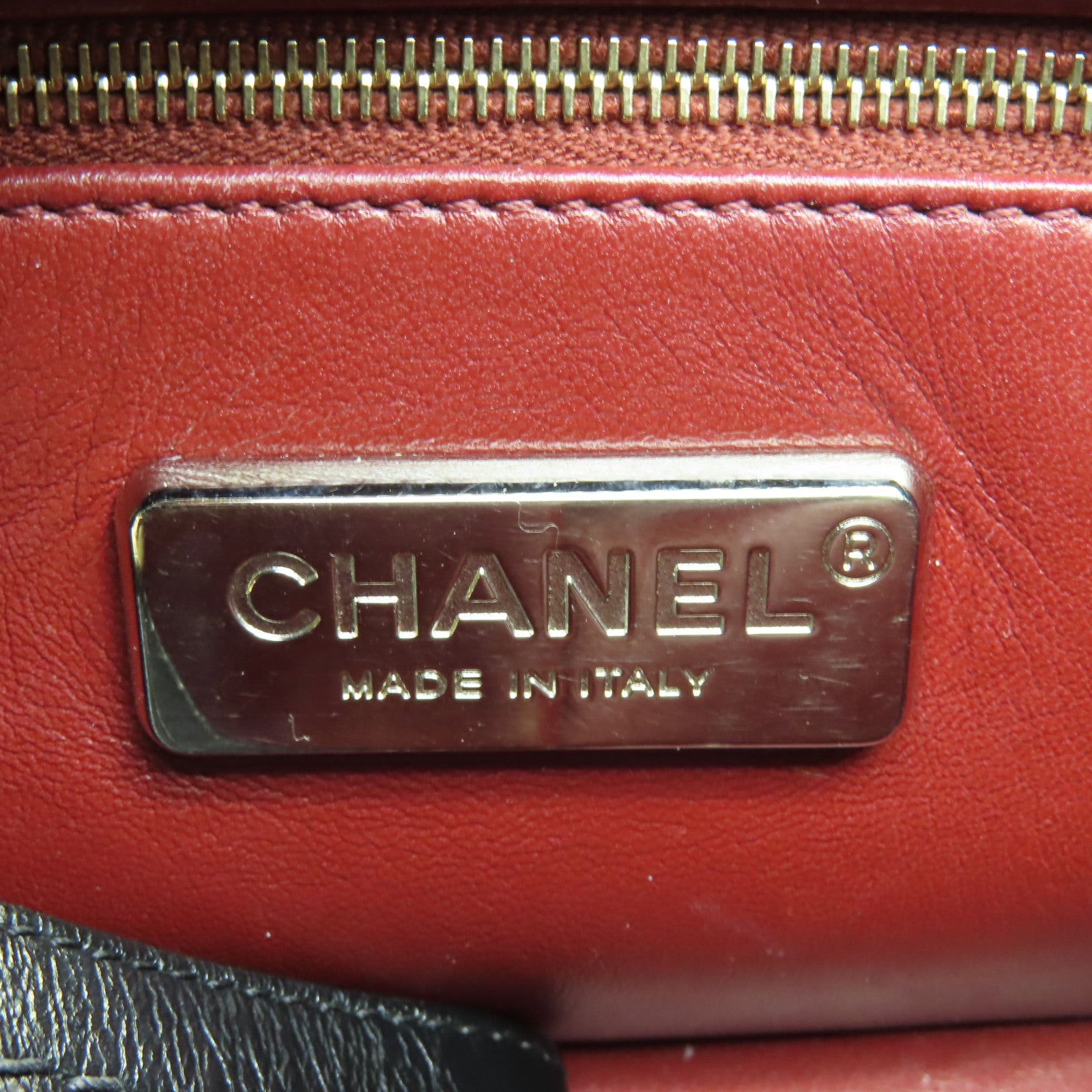 CHANEL 【清倉大減價】蛇皮皮革/牛皮皮革Garielle Small Bag金扣鏈帶肩背袋藍色/黑色
