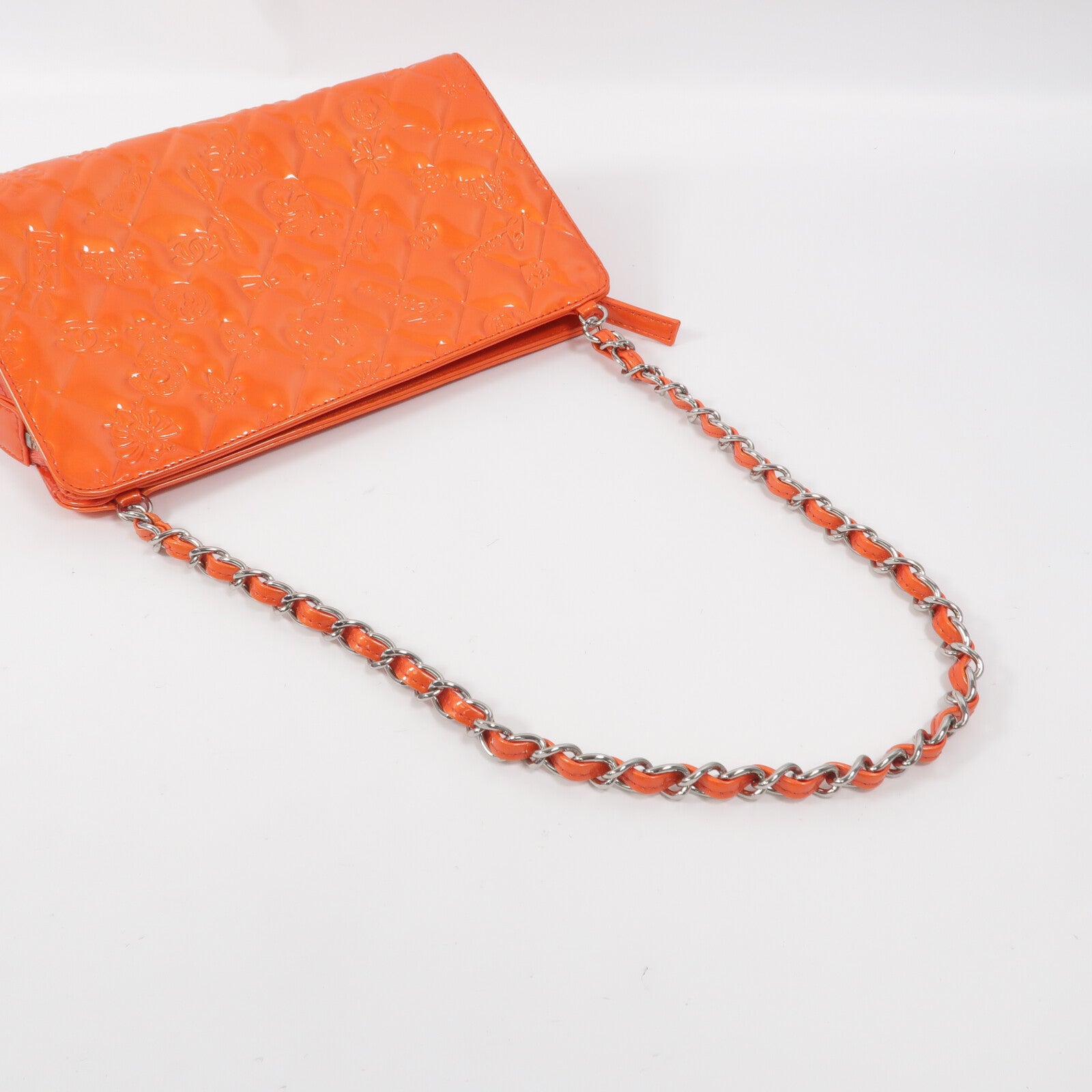CHANEL 漆皮皮革Chain Shoulder鏈帶肩背袋