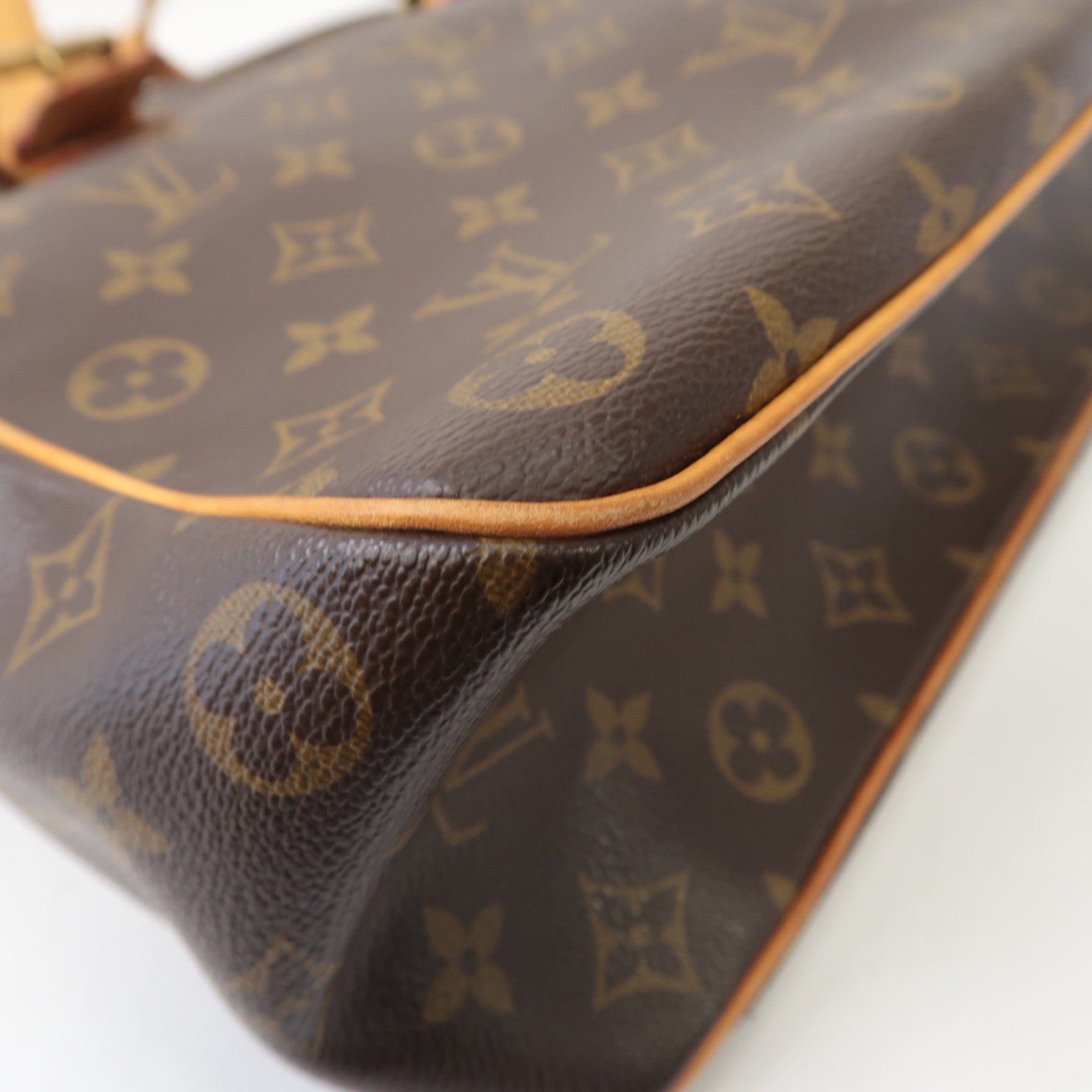LOUIS VUITTON Monogram Multipli Cite金扣肩背袋啡色